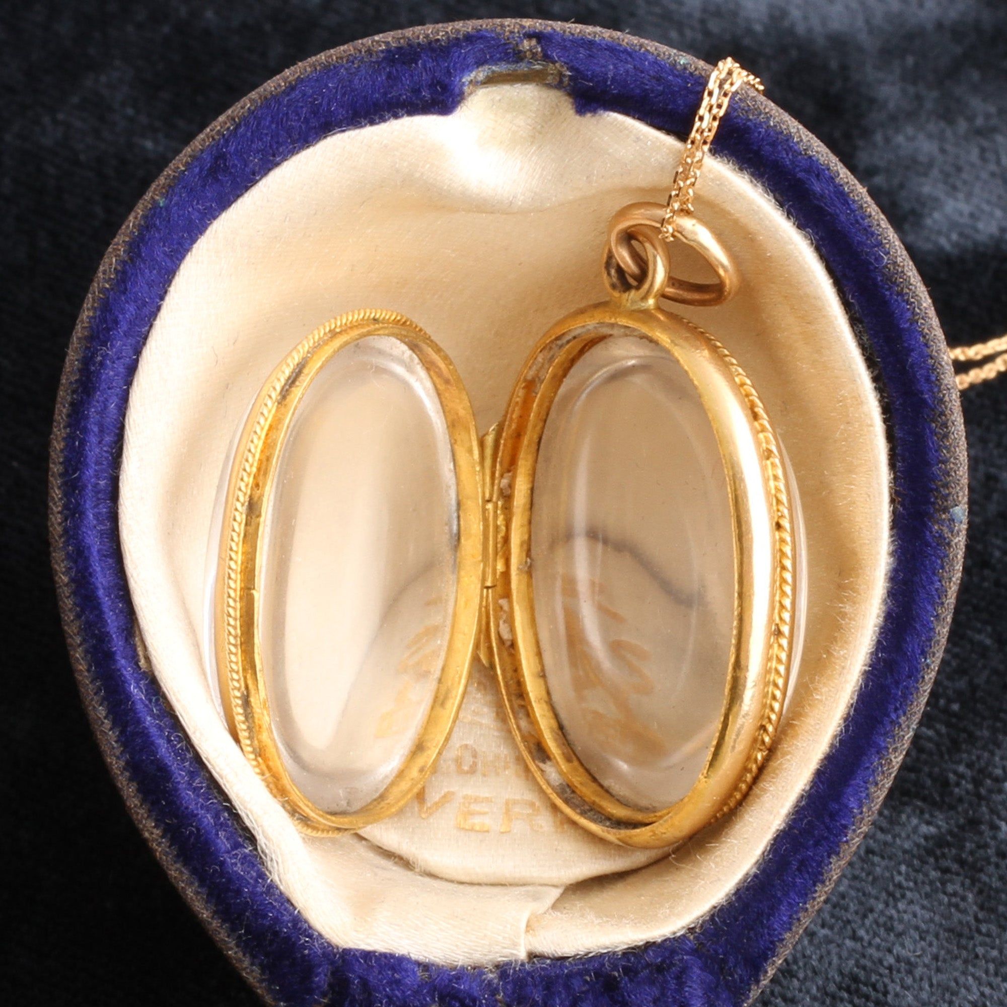 Victorian Rock Crystal Oval Locket