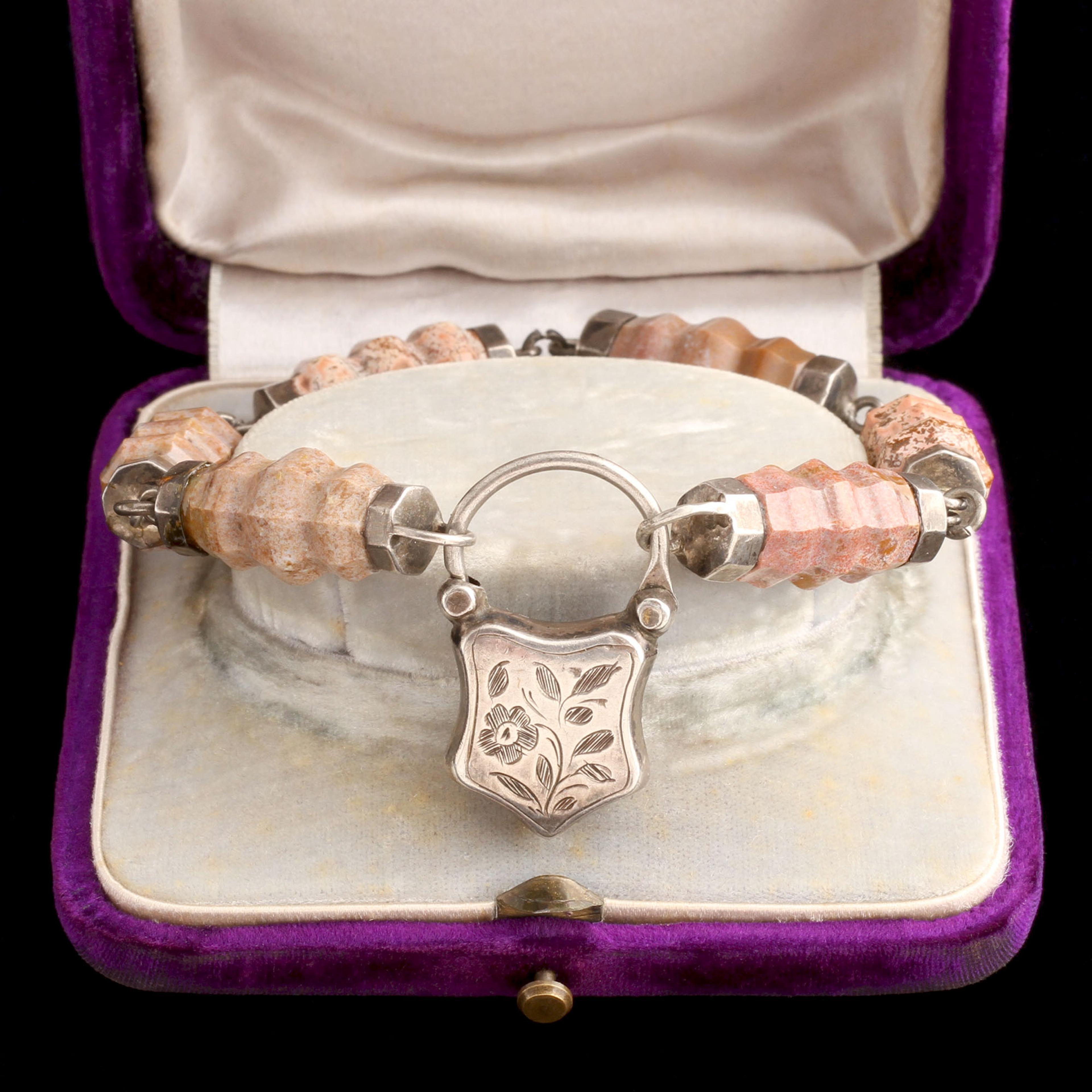 Victorian Aberdeen Granite Padlock Bracelet