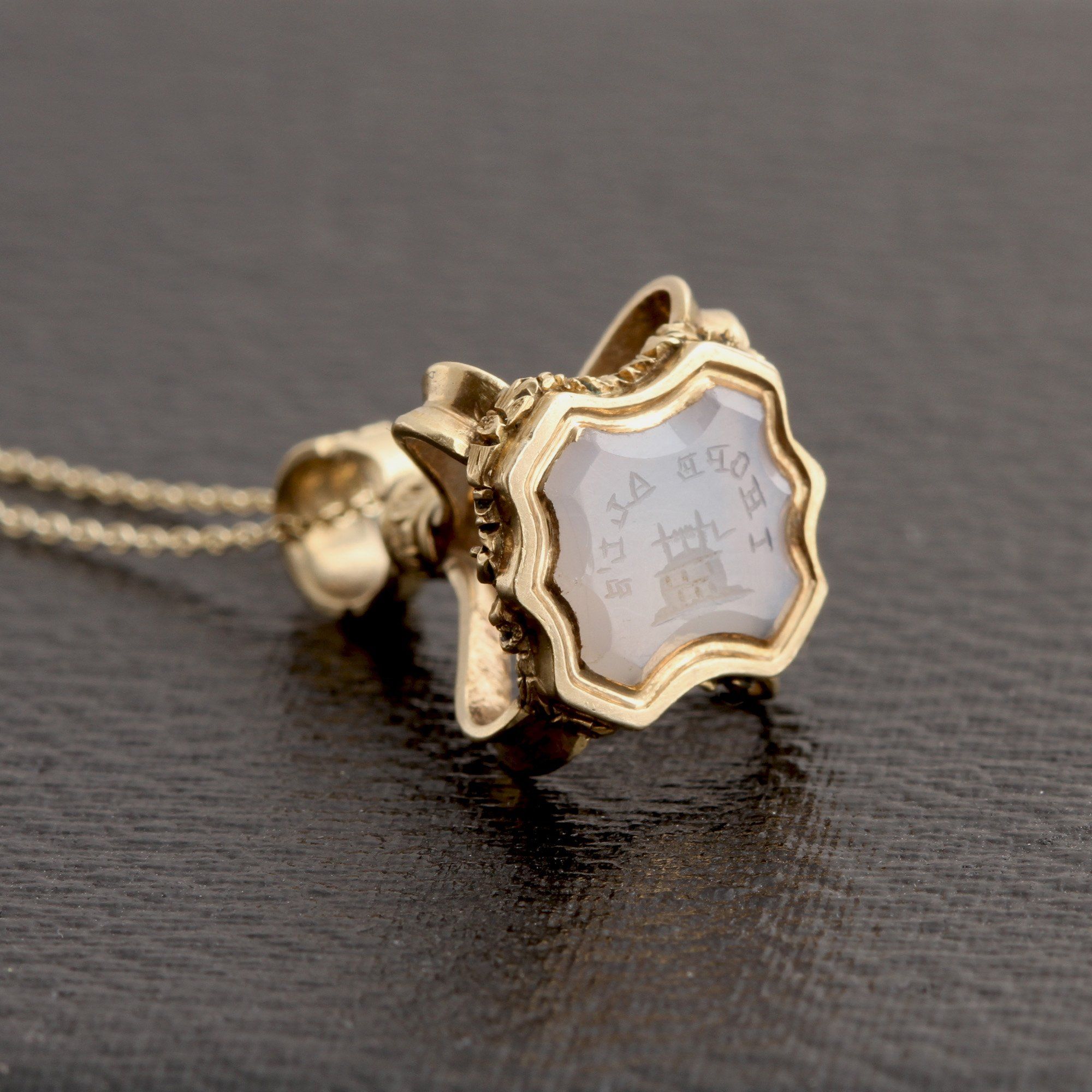 Georgian "I Hope All's Well" Rebus Fob Necklace
