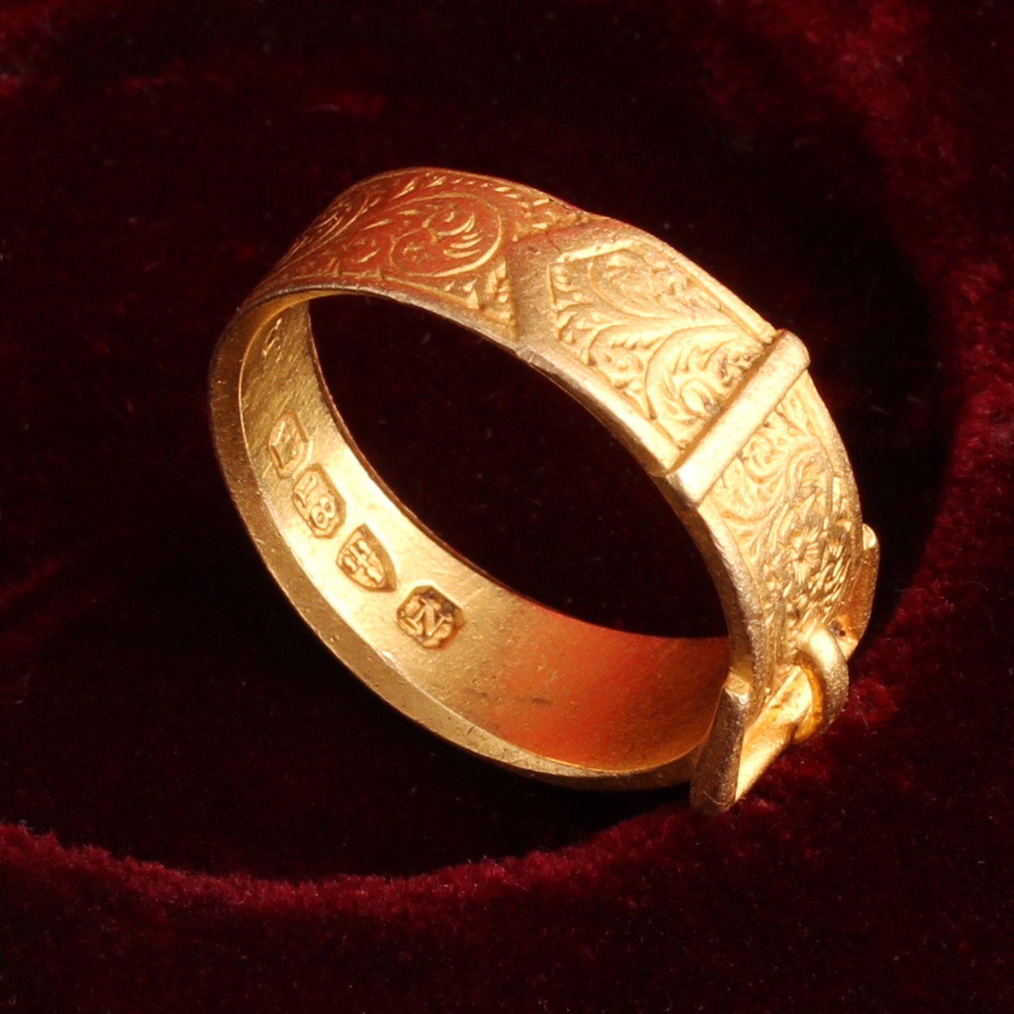 Victorian Engraved Belt Ring