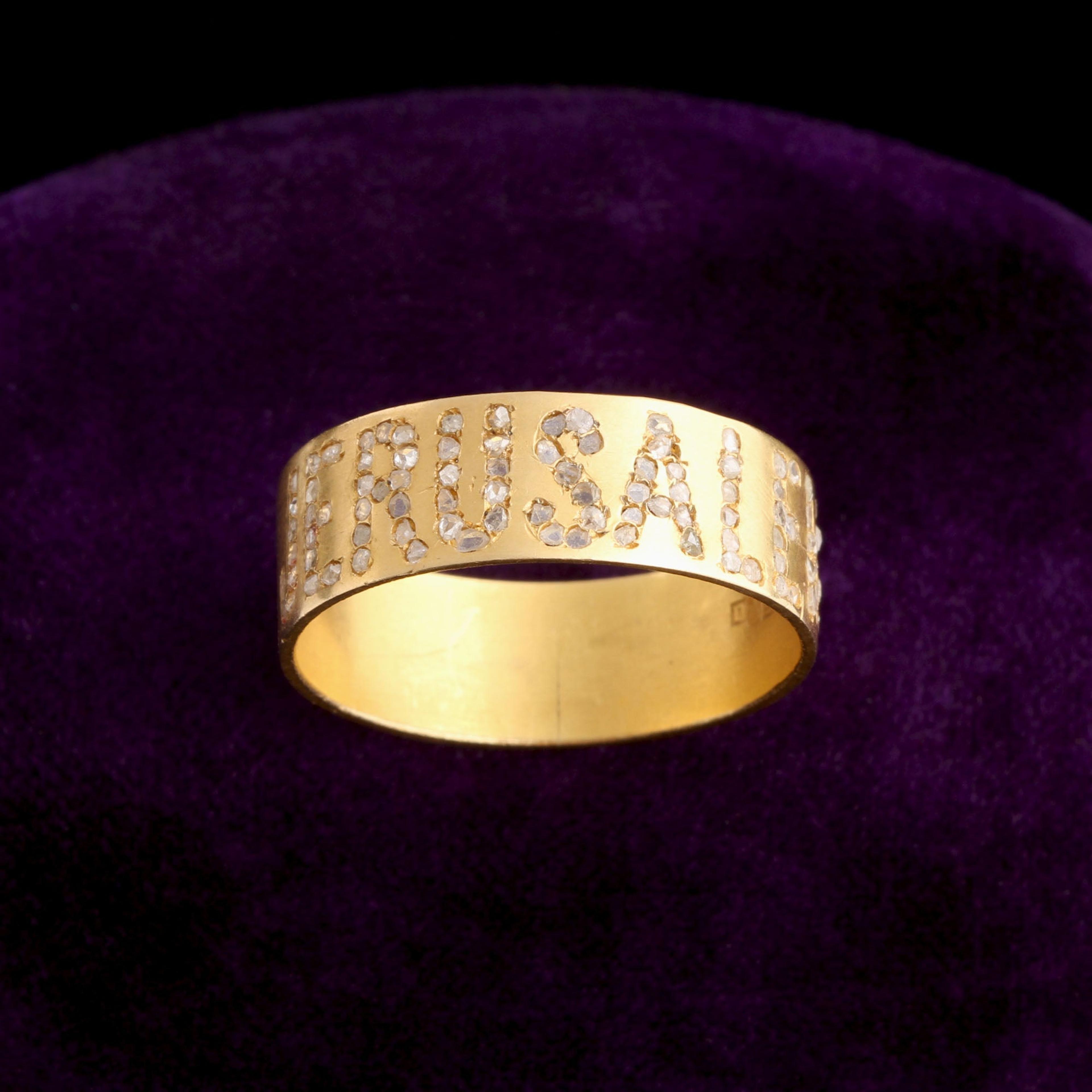 Early 20th Century Jerusalem Souvenir Ring