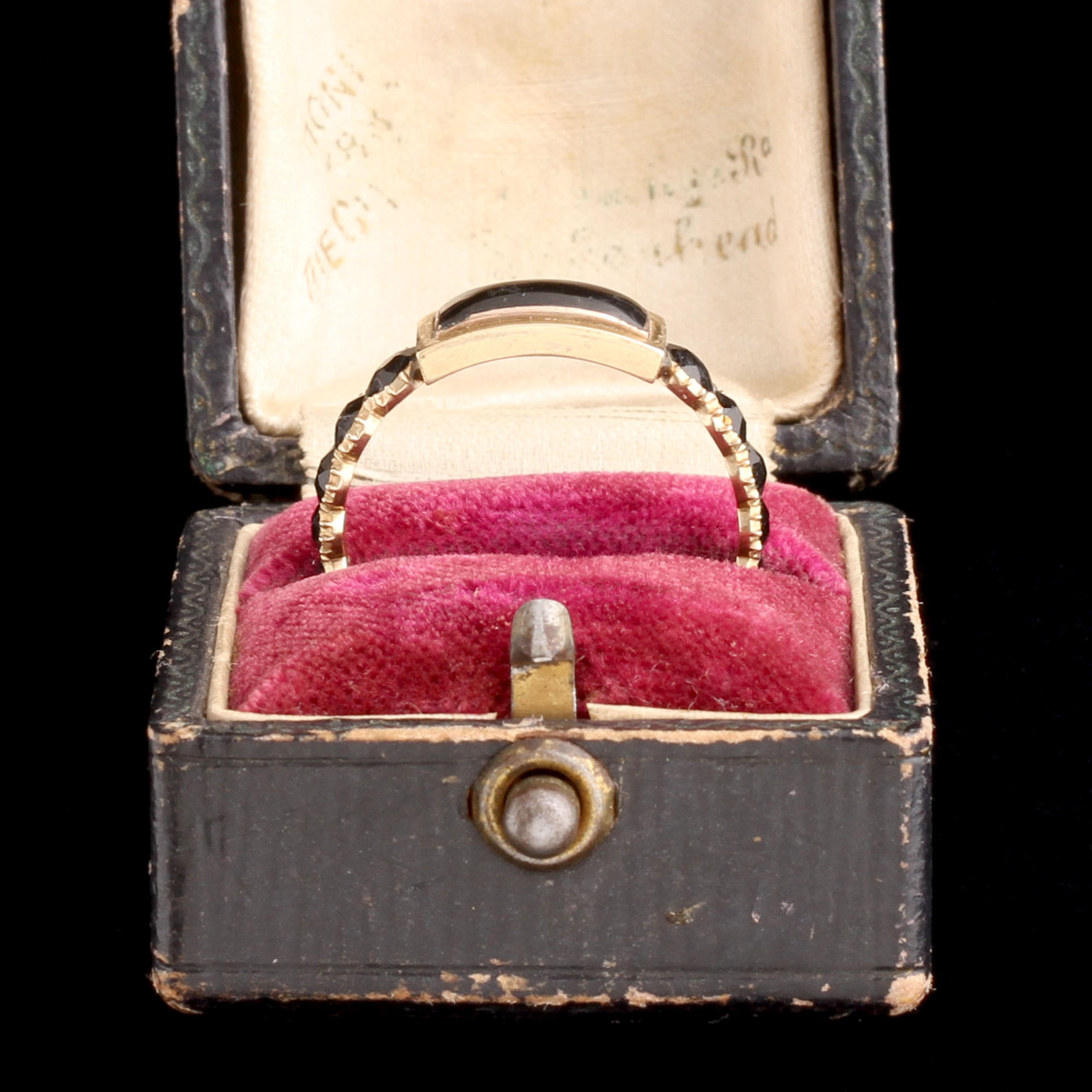 Georgian French Jet Mourning Ring