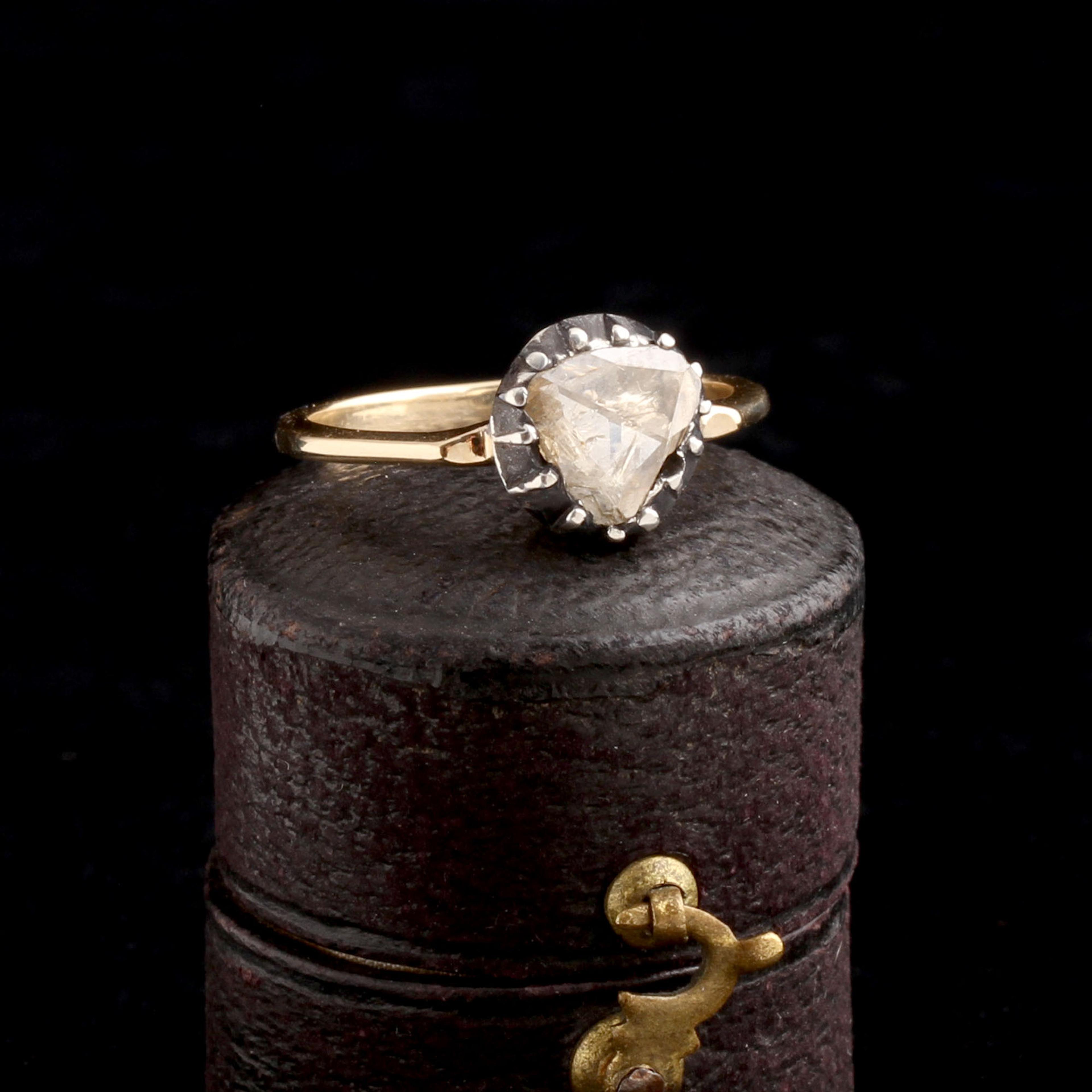 Georgian Rose Cut Macle Diamond Ring