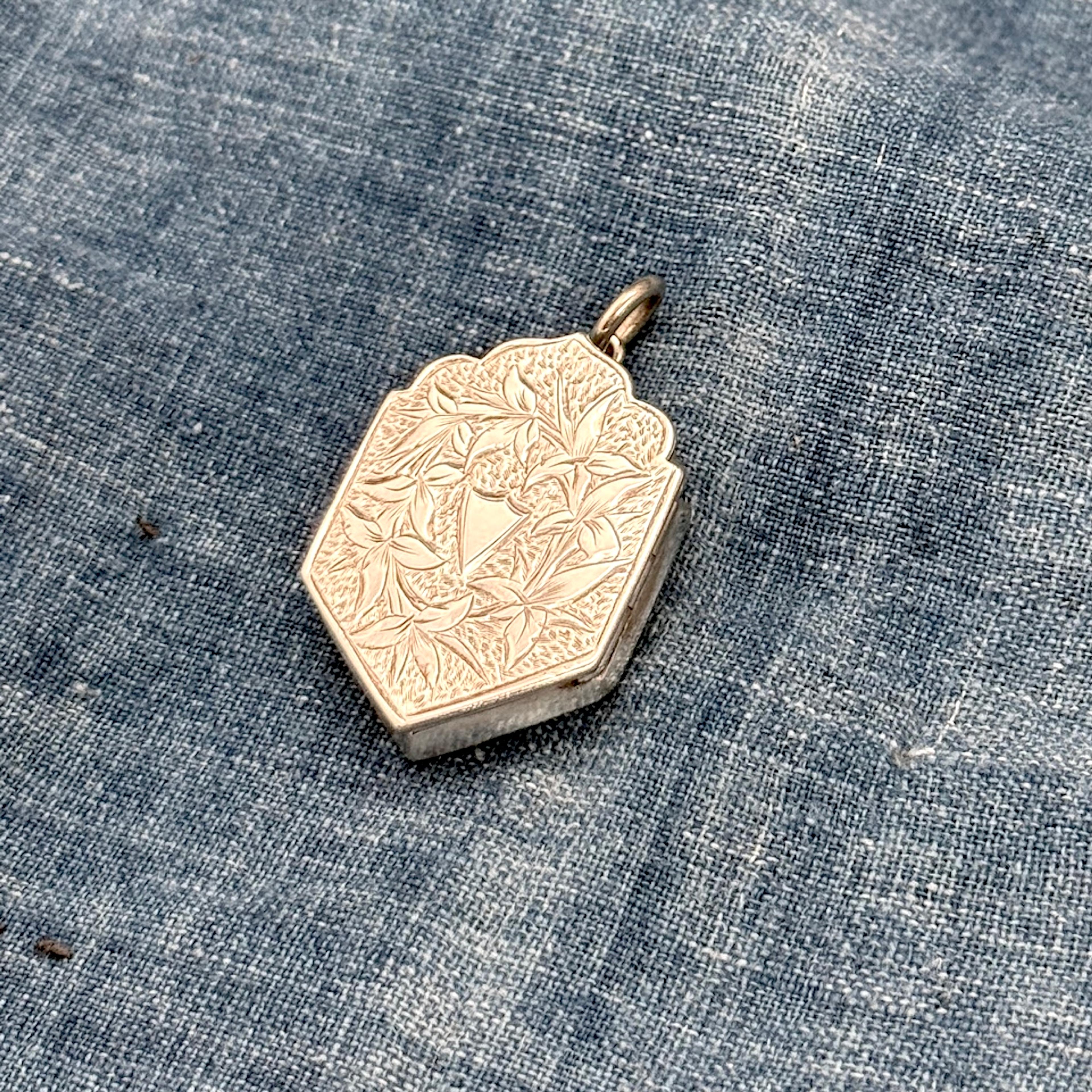 Back & Front Silver Buckle Locket