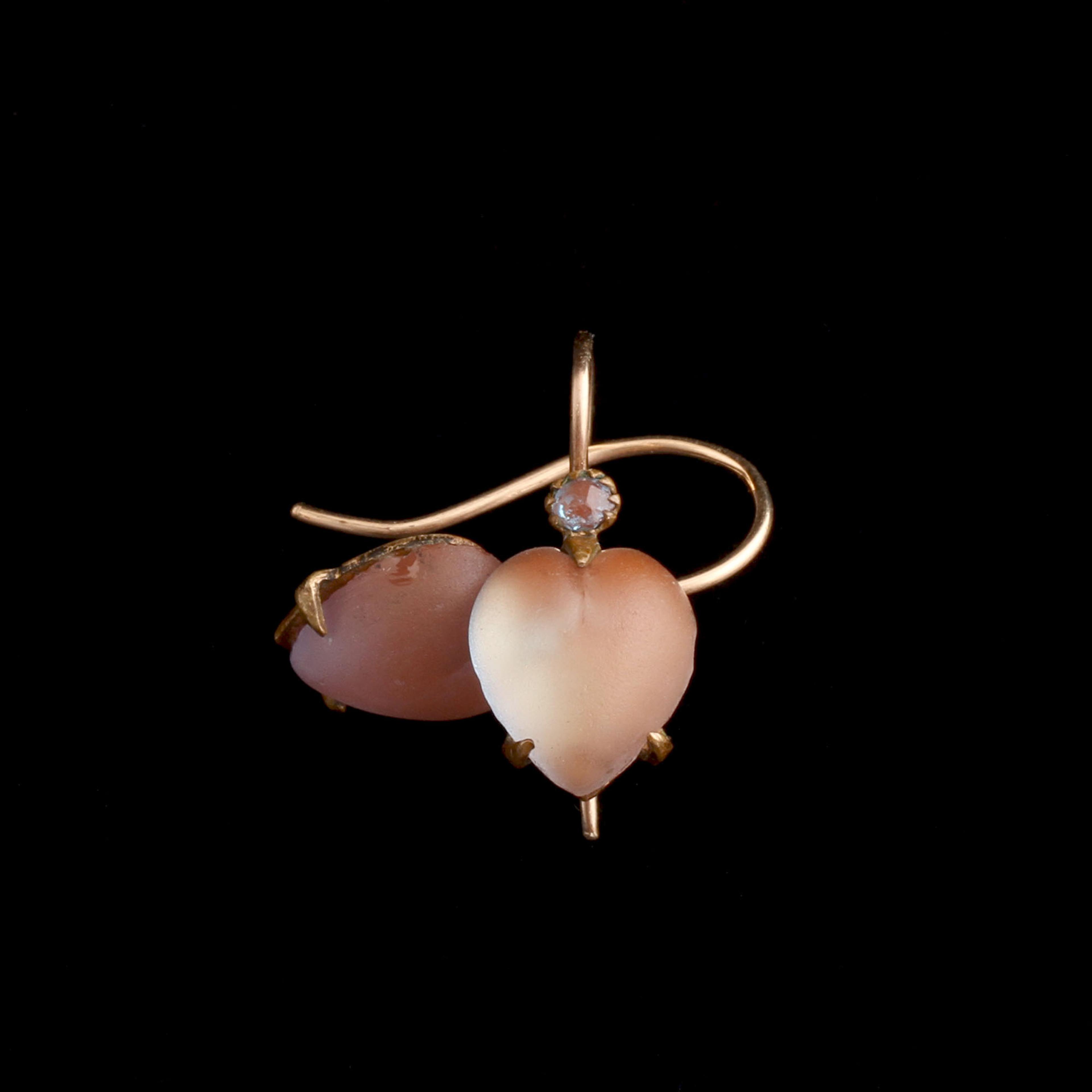 Edwardian Saphiret Heart Earrings