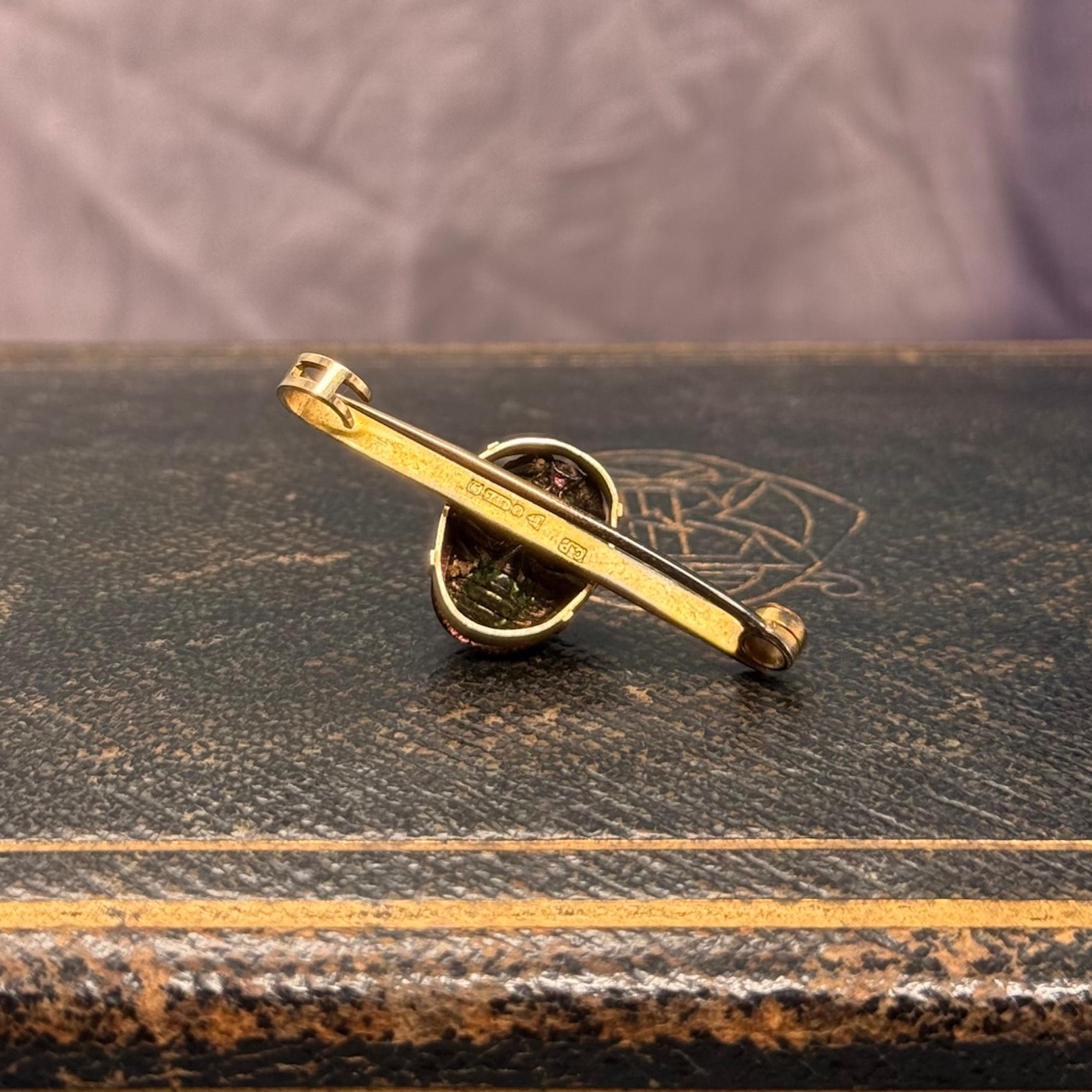 Egyptian Revival Scarab Beetle Bar Pin