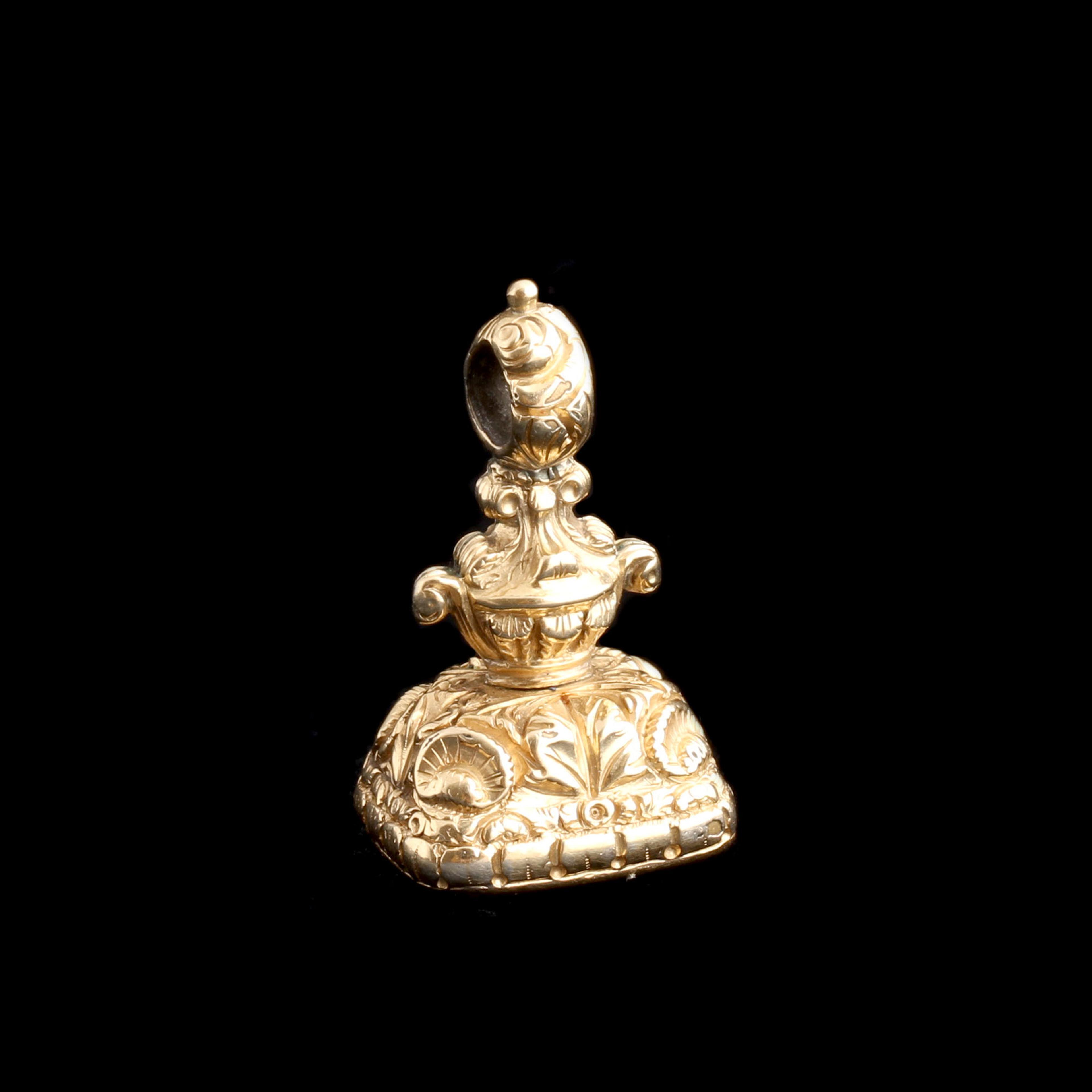 Georgian Horse & Rider Carnelian Seal Fob