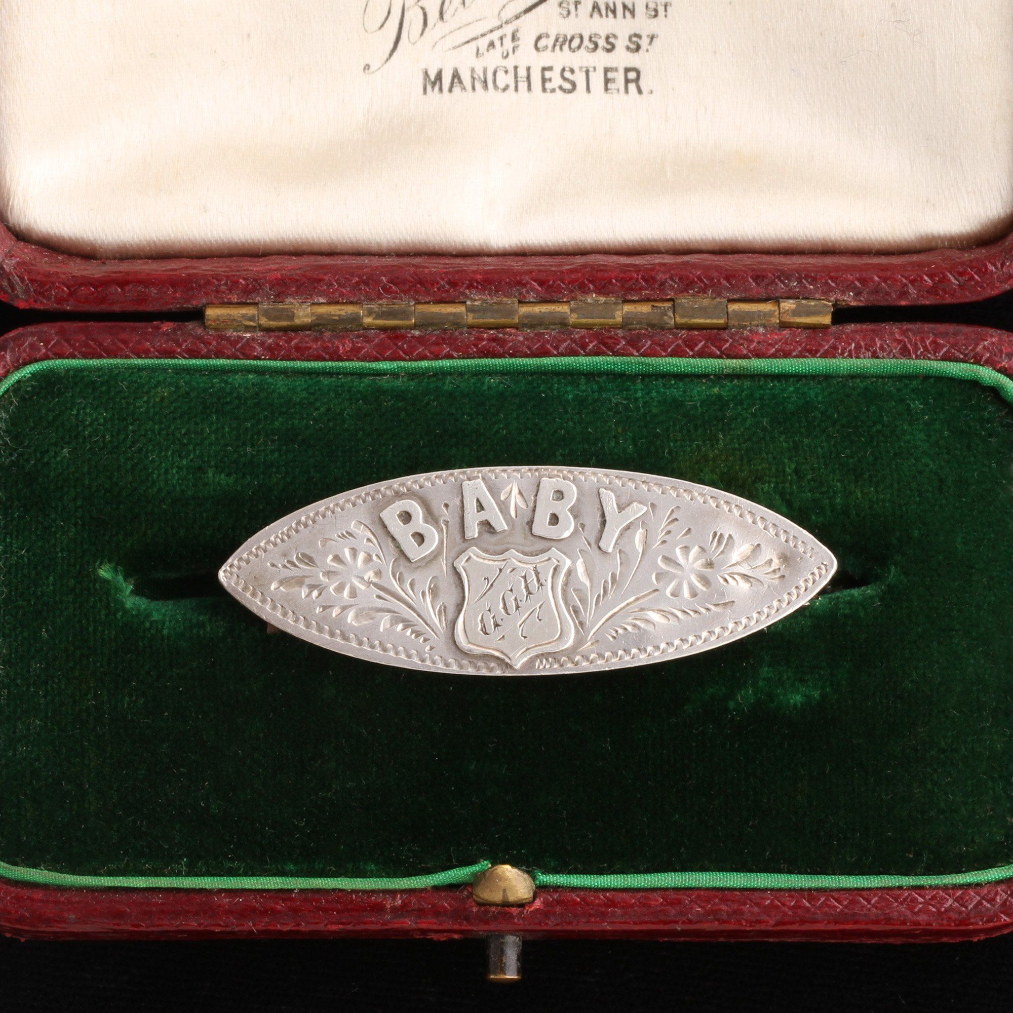 Victorian "GGH" Baby Brooch
