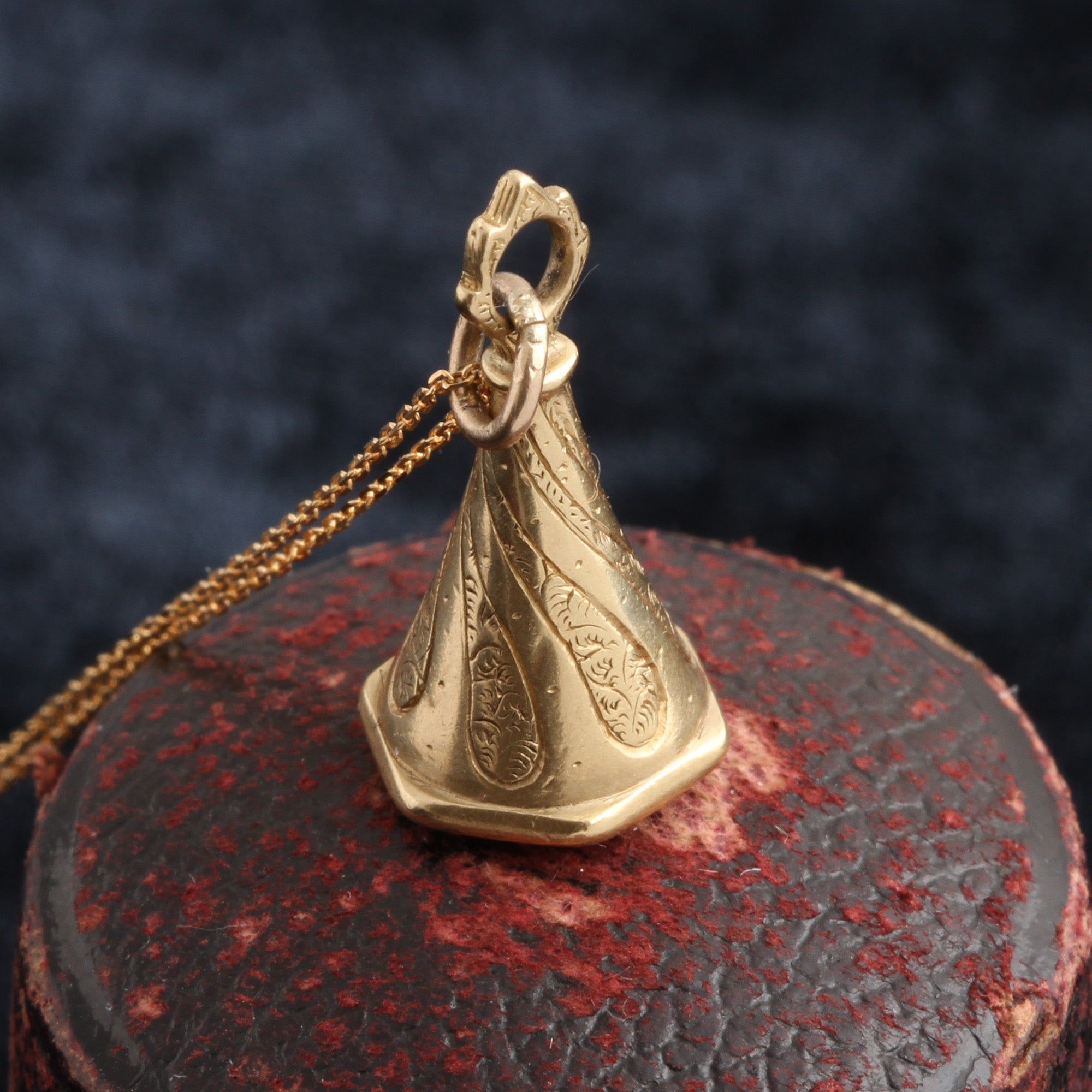 Victorian "JA" Wax Seal Necklace