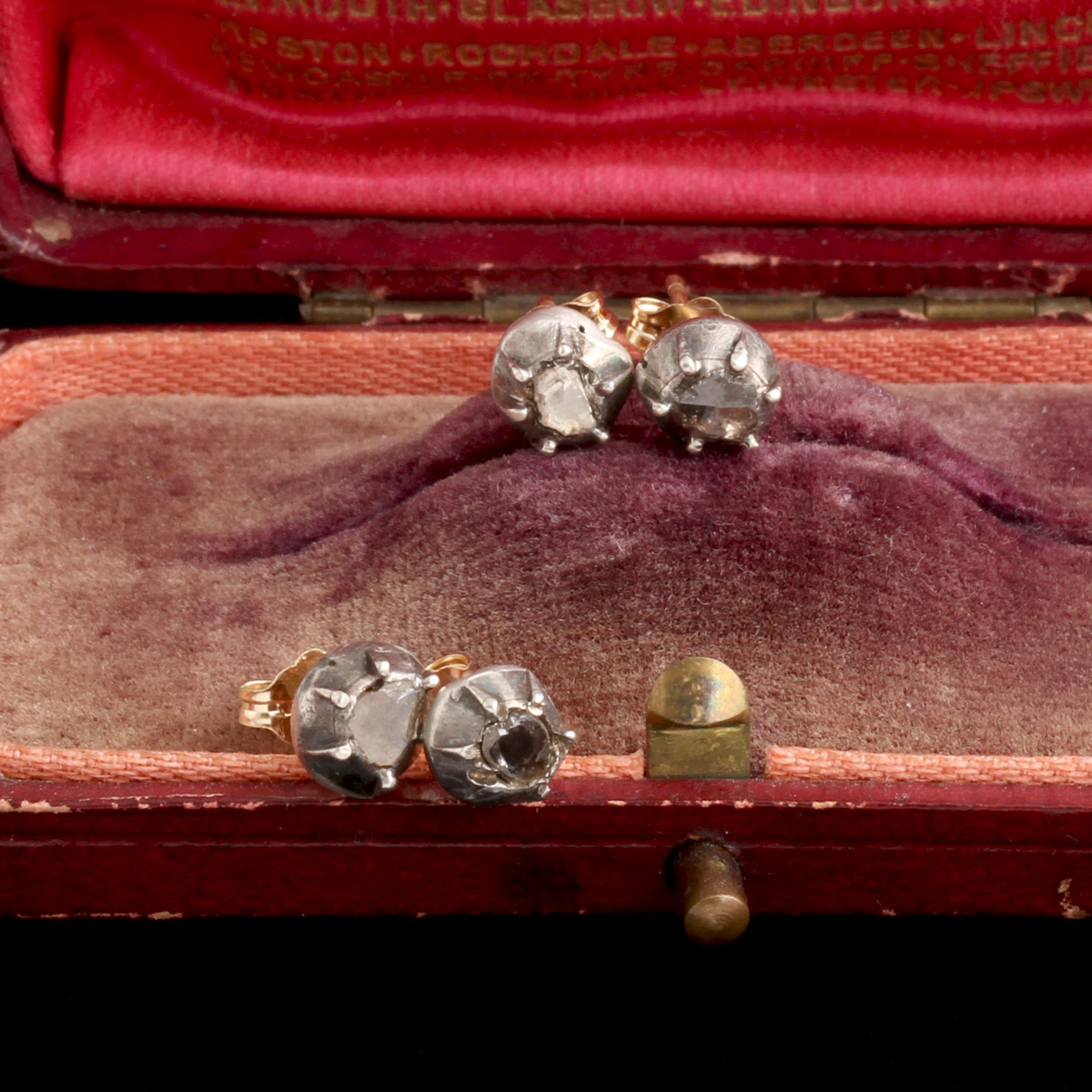 Georgian Rose Cut Diamond Studs