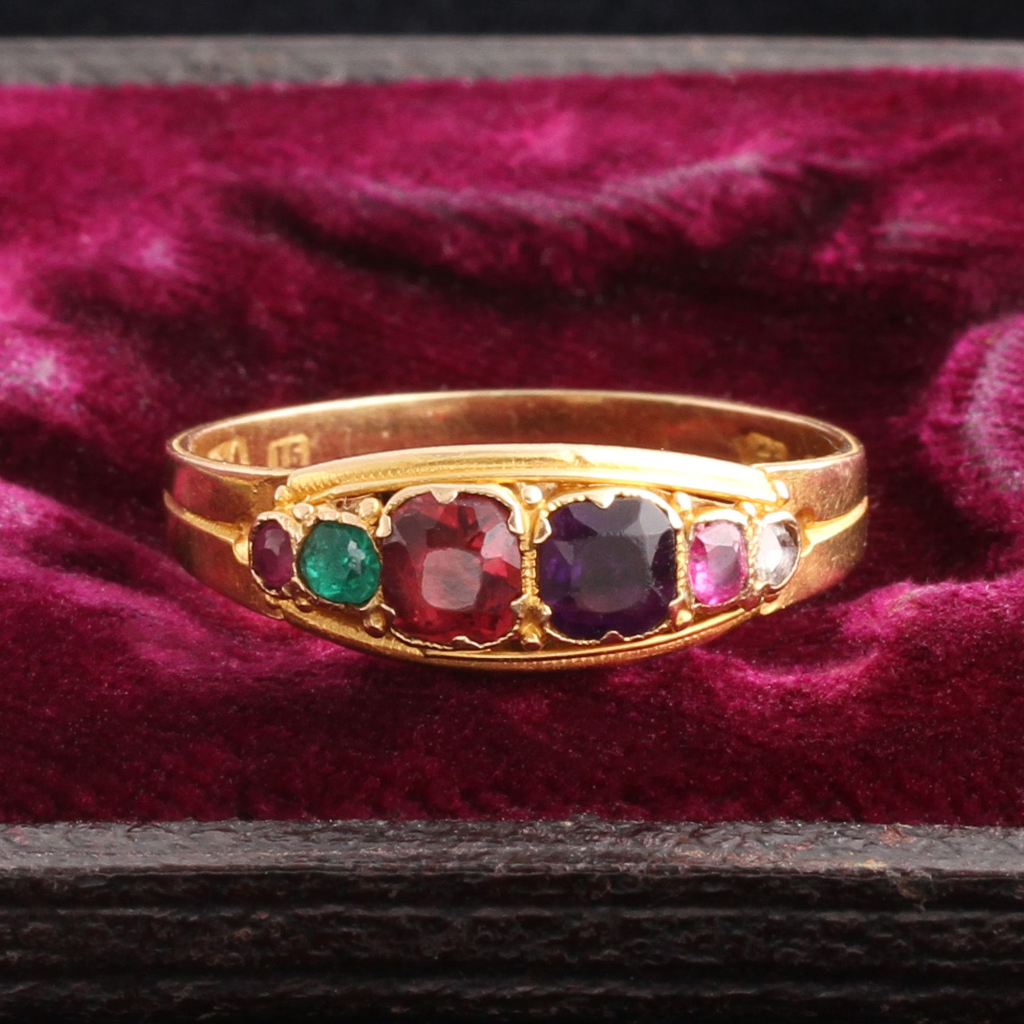 Georgian Graduated Stone "REGARD" Acrostic Ring