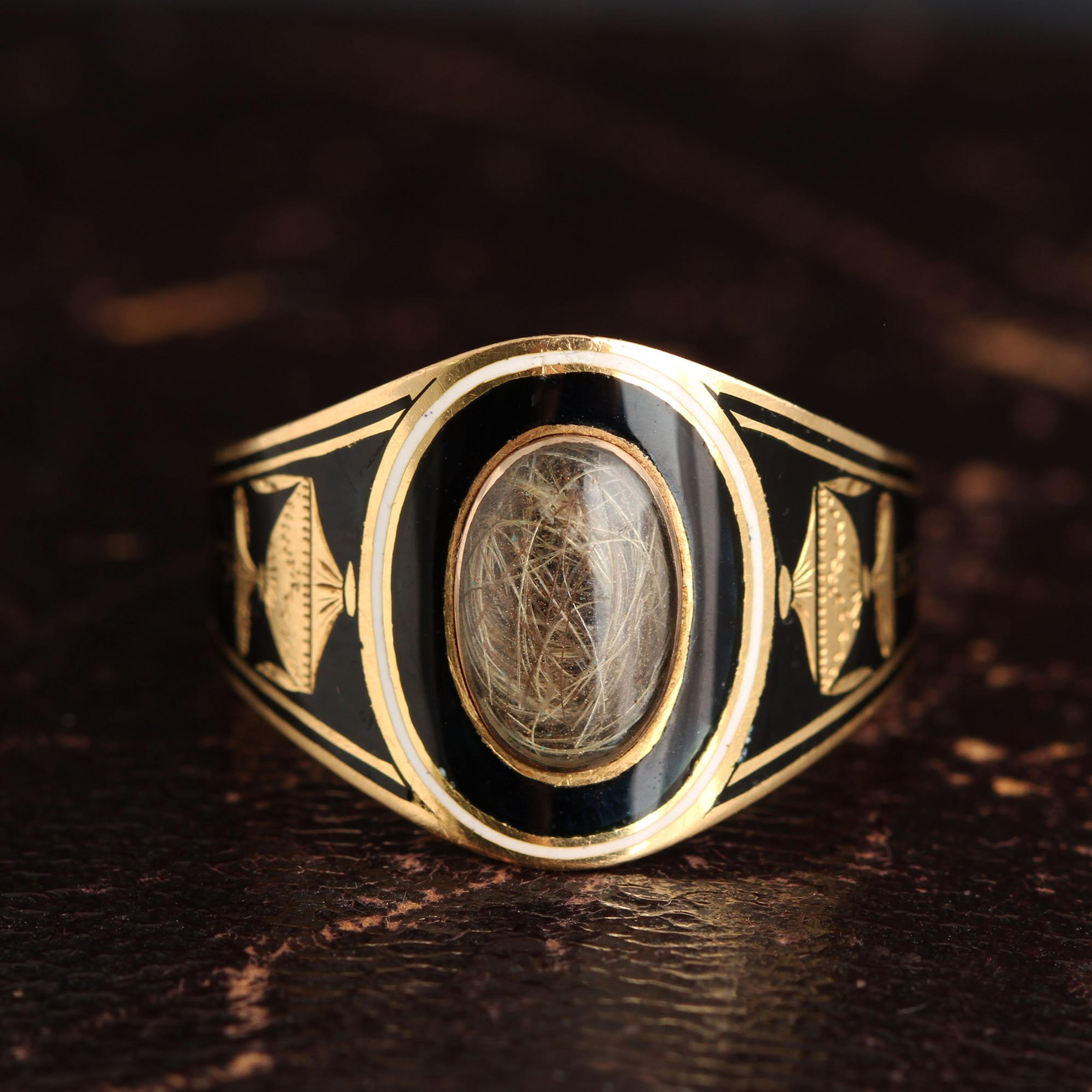 Georgian Cigar Band Style Mourning Ring for Edward Down Esq.