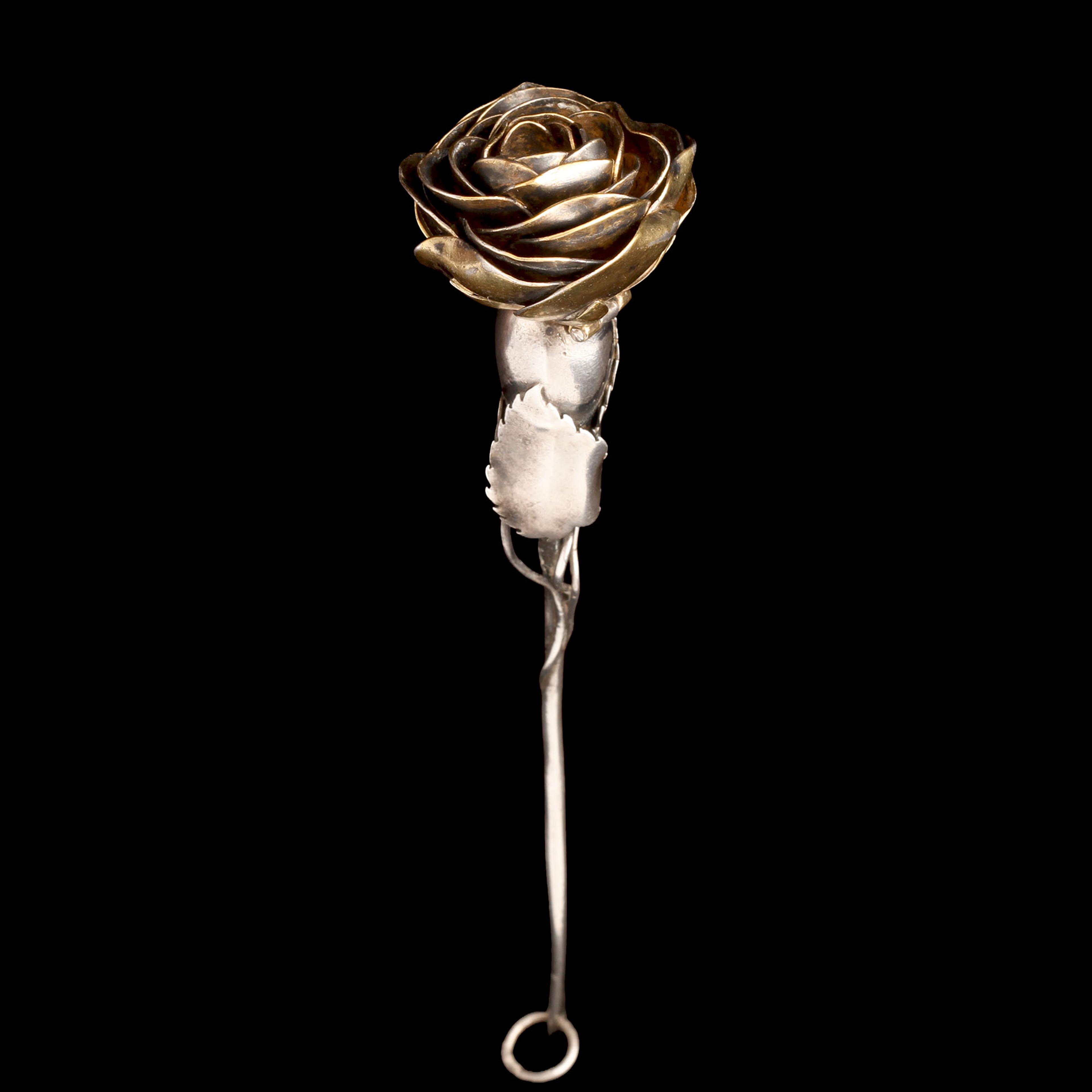 Victorian Gilt Silver Rose Vinaigrette