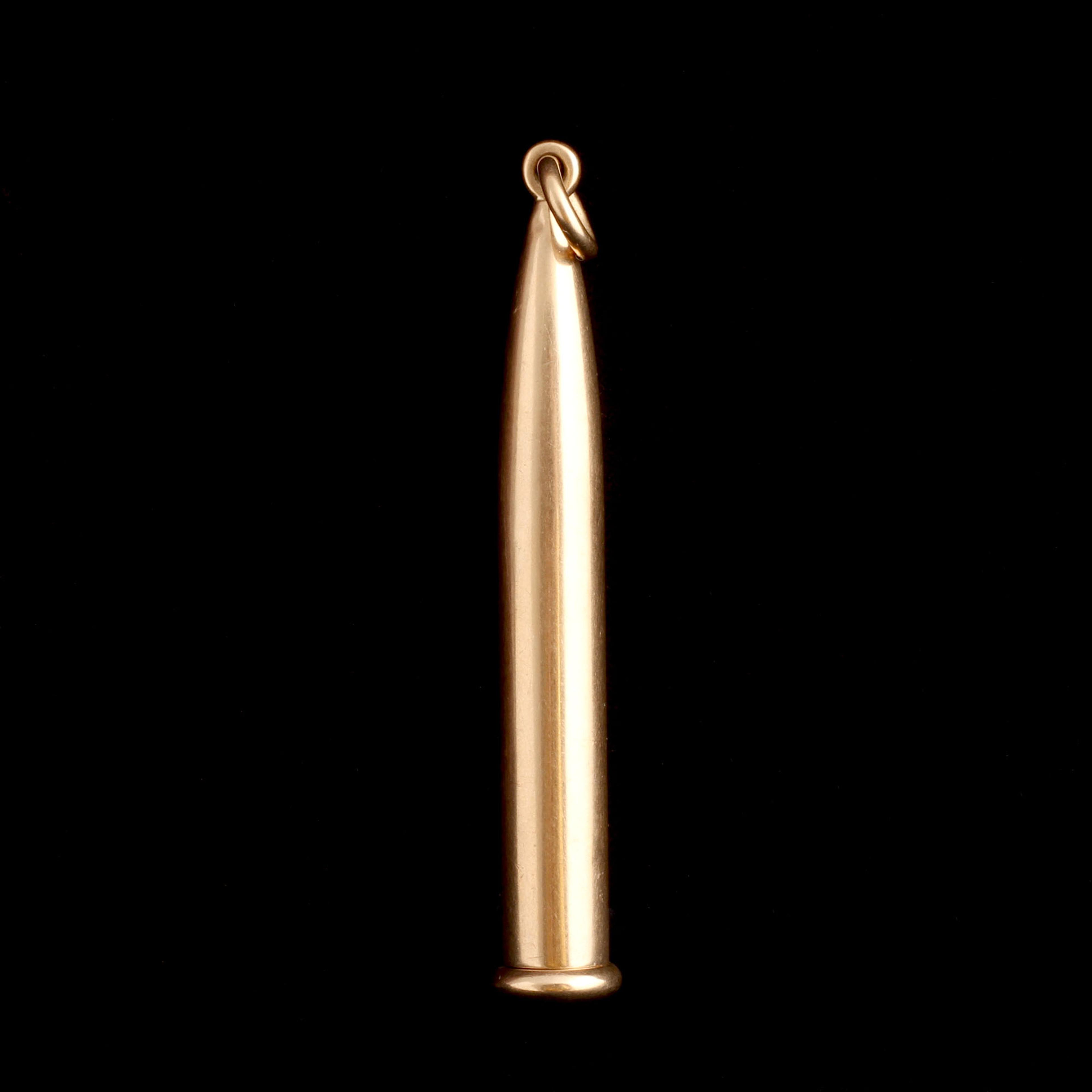 Edwardian Telescoping Pencil Gold Bullet Fob