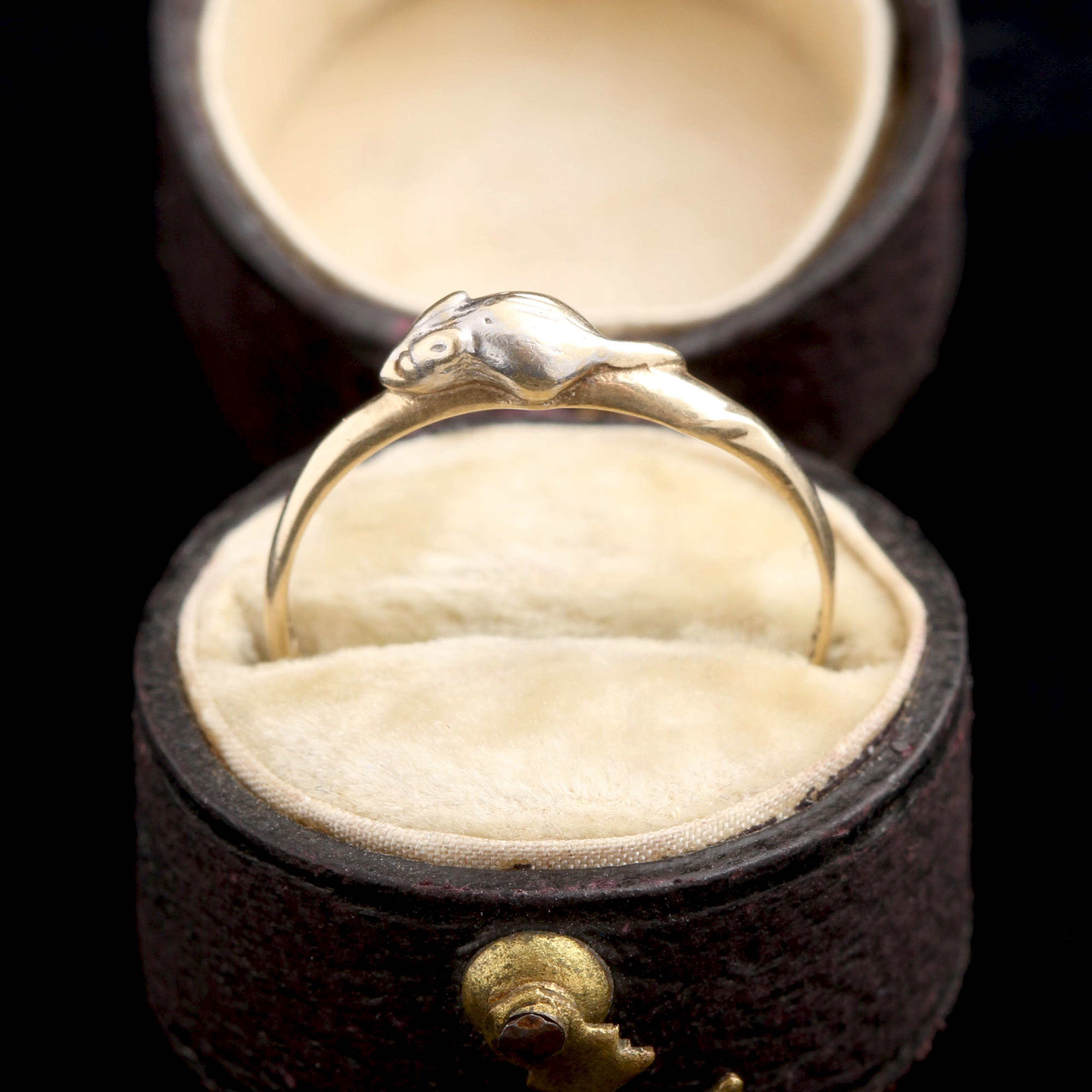 Detail of Vintage Mouse Ring