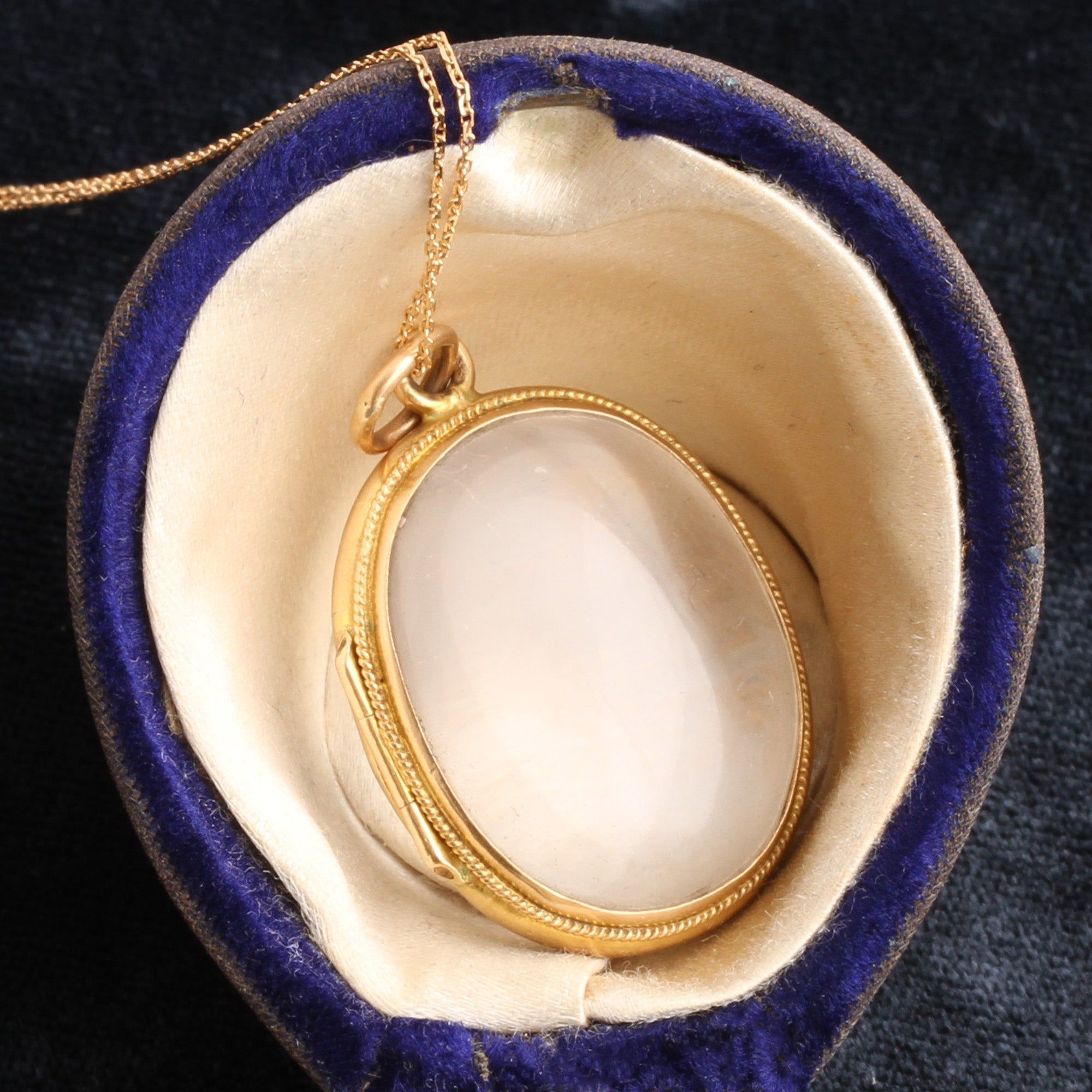 Victorian Rock Crystal Oval Locket