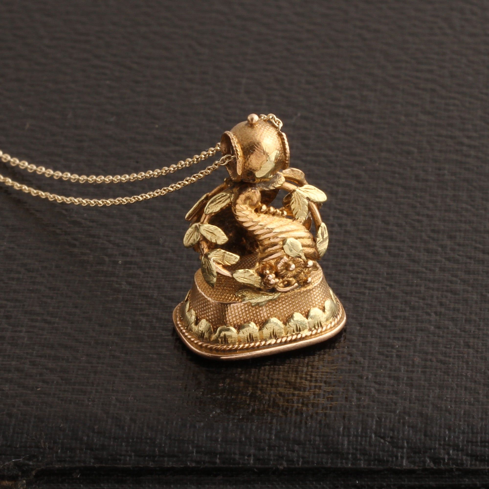 Georgian Thee Color Gold Cornucopia Fob
