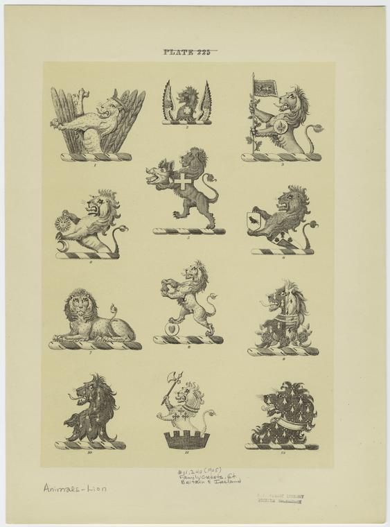 plate from Fairbairn's book of crests of the families of Great Britain and Ireland.