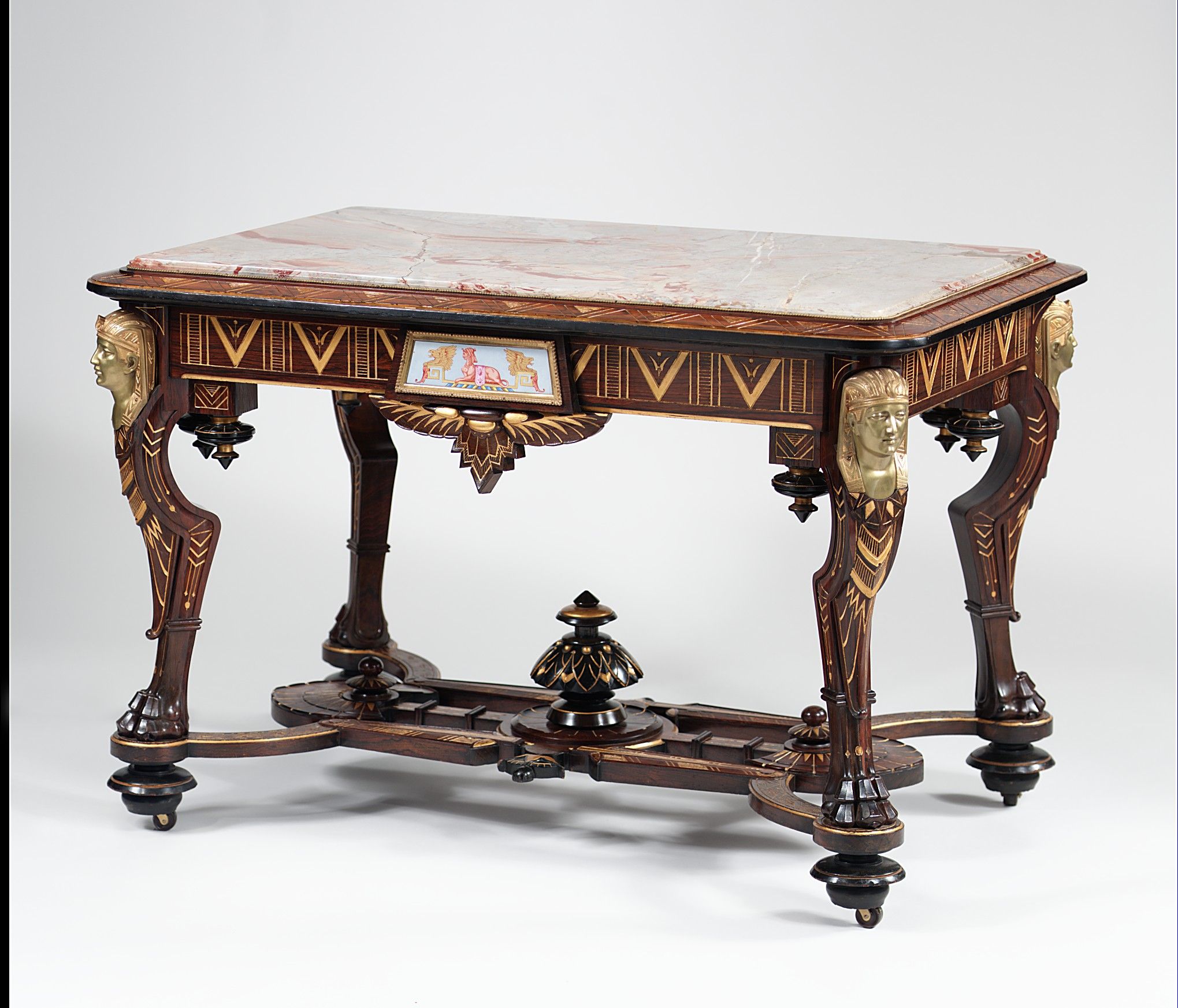 Center Table, 1870–75, Attributed to Pottier and Stymus Manufacturing Company, NYC.