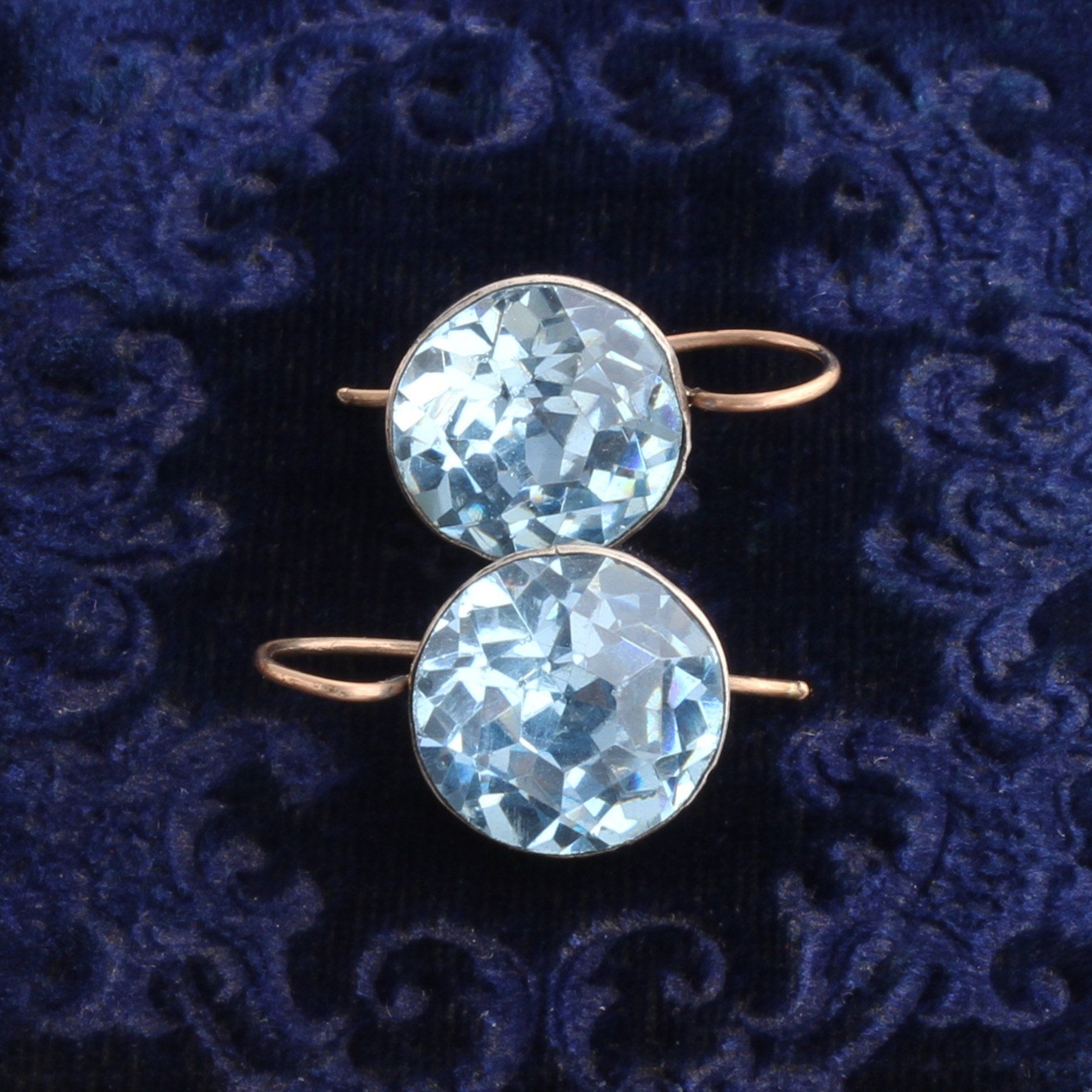 Georgian Pale Blue Paste Earrings