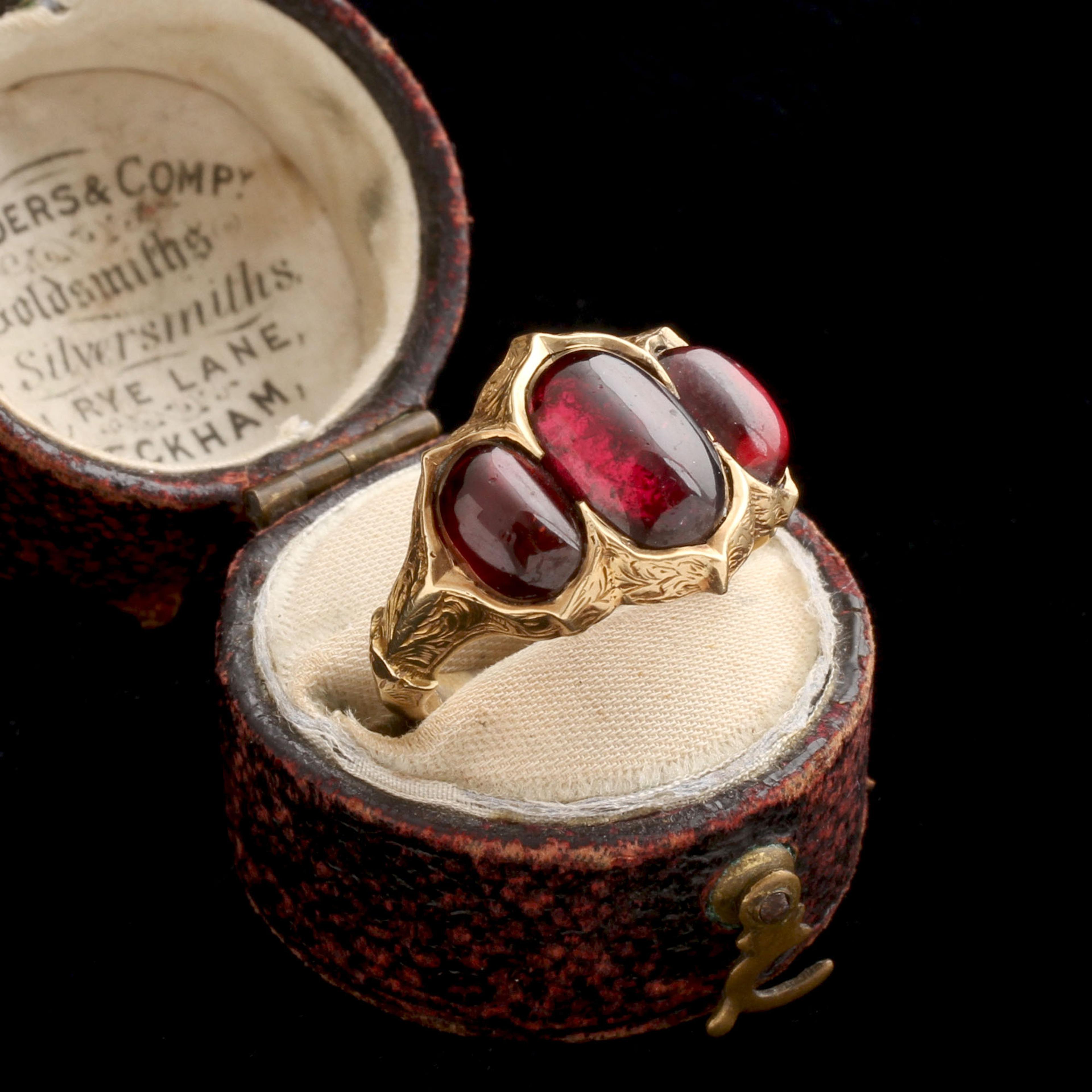 Gothic Revival Garnet Ring