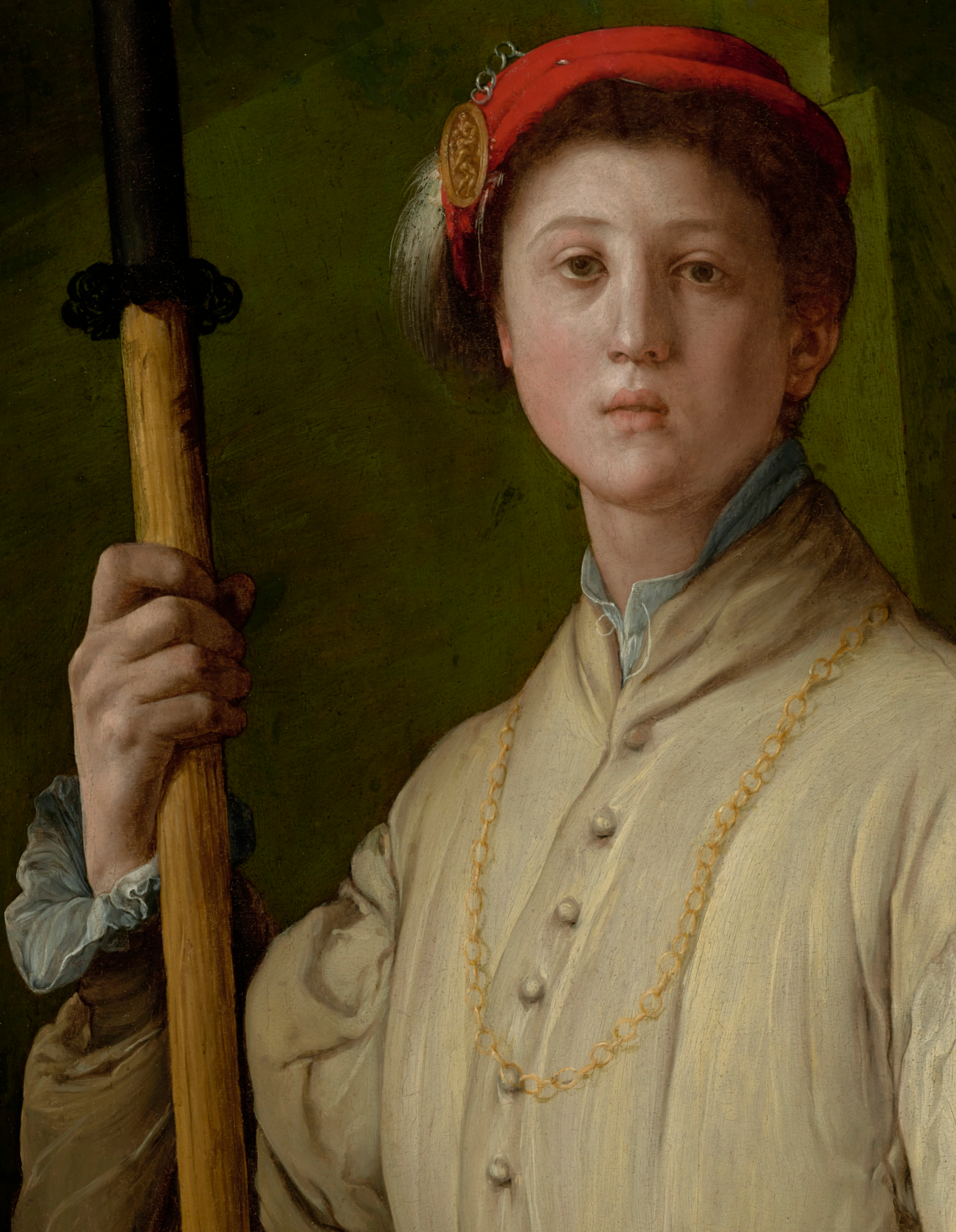 Portrait of a Halberdier by Jacopo Pontormo, 1530. 