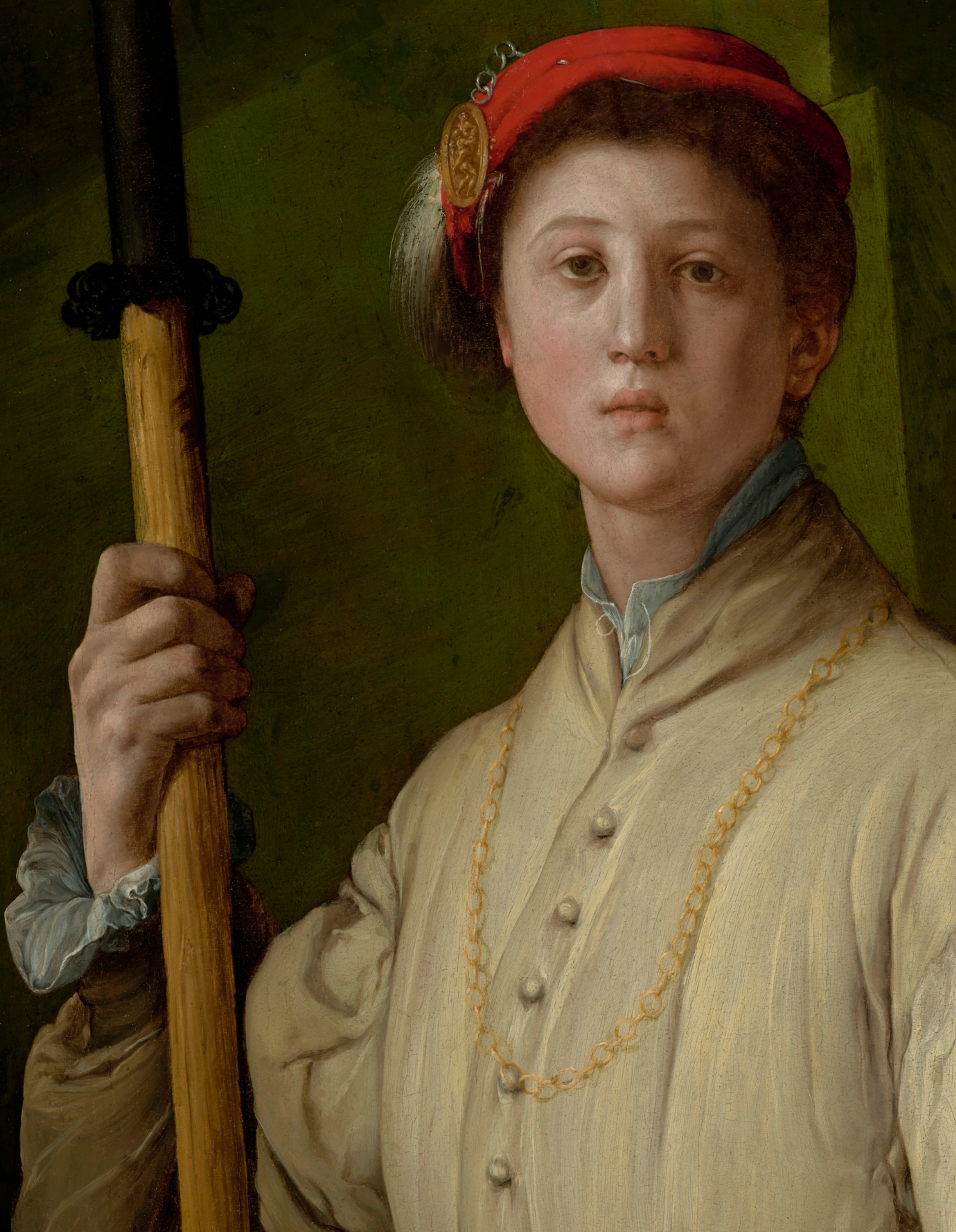 Portrait of a Halberdier by Jacopo Pontormo, 1530.
