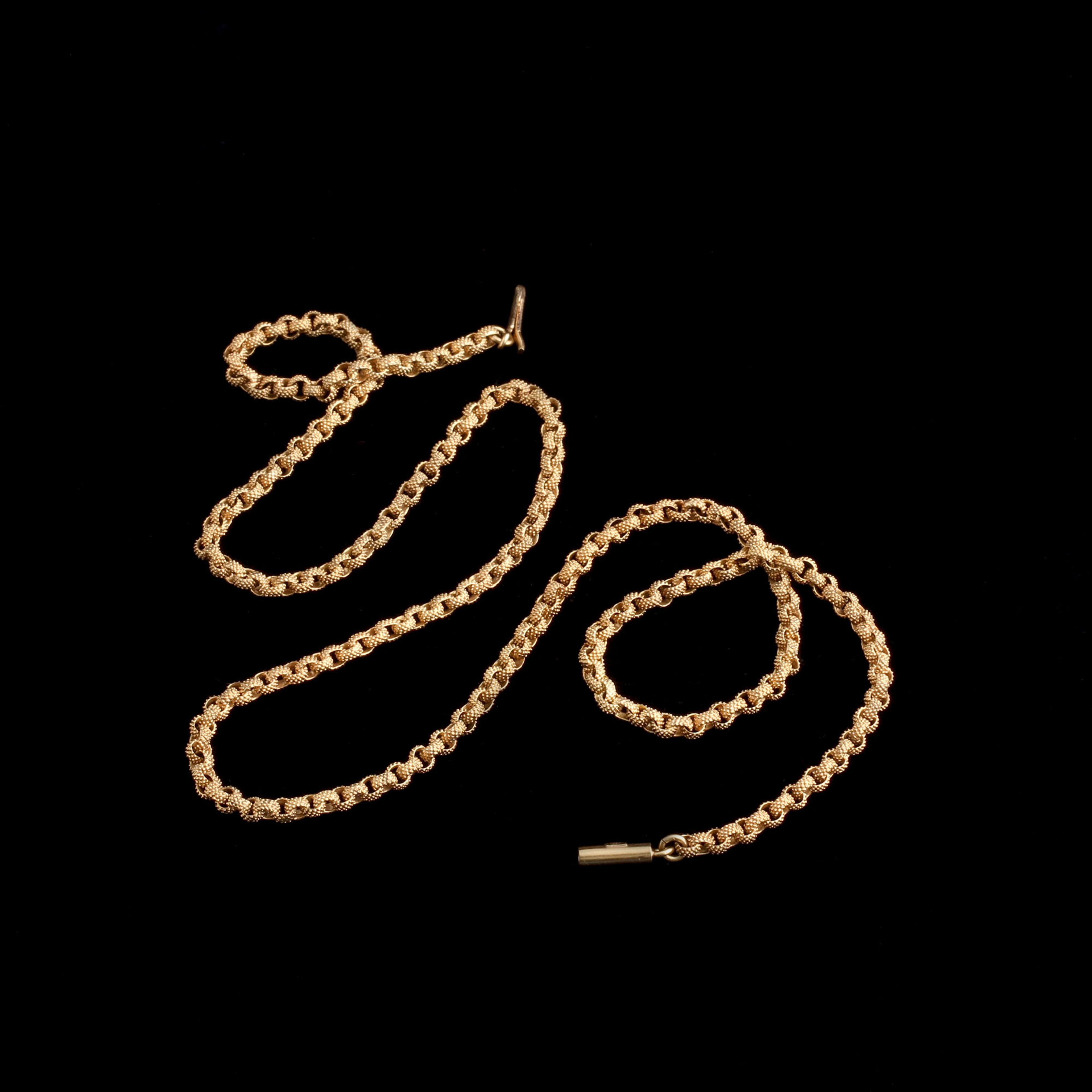 Georgian 19" Textured Gold Chain