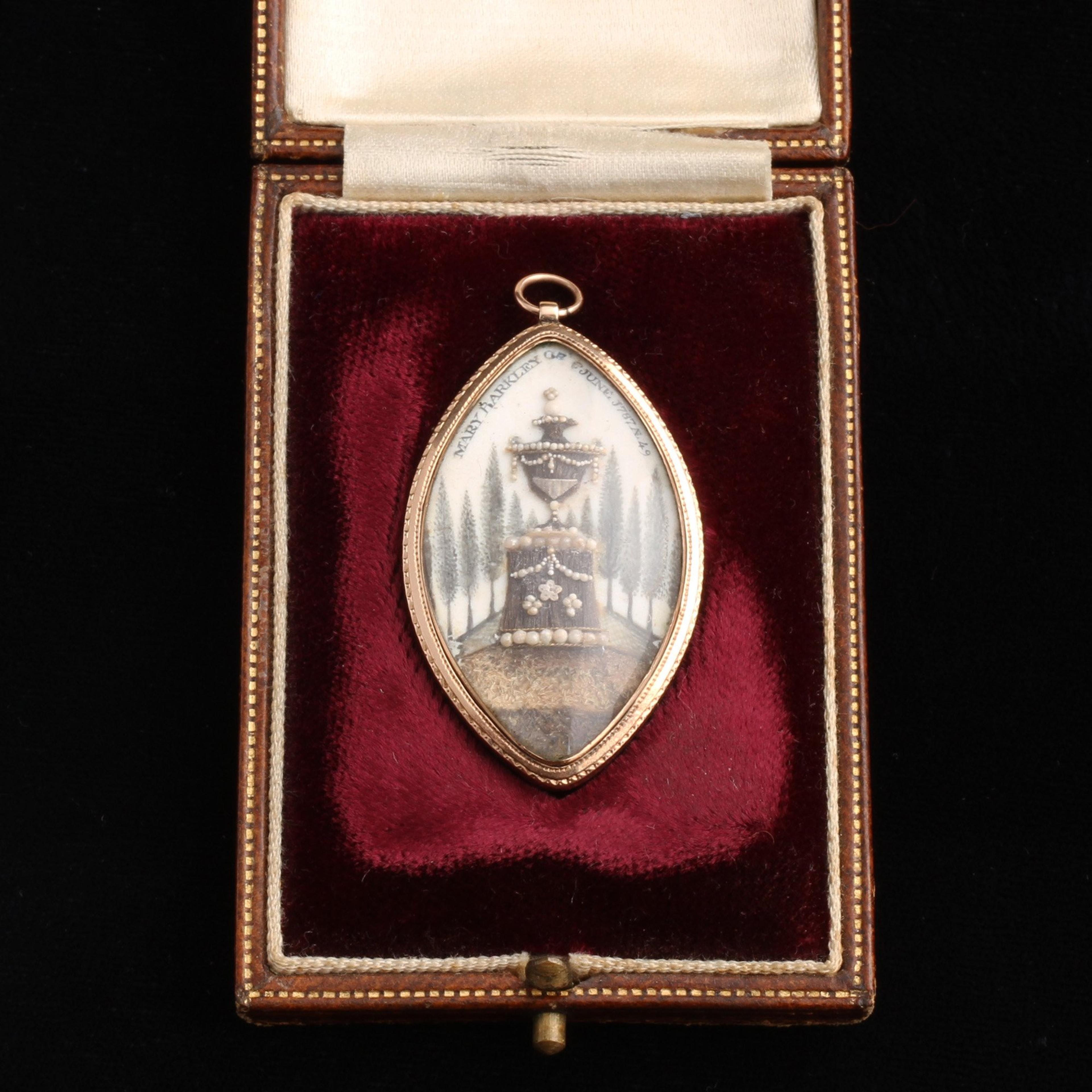 Georgian Urn & Plinth Mourning Pendant