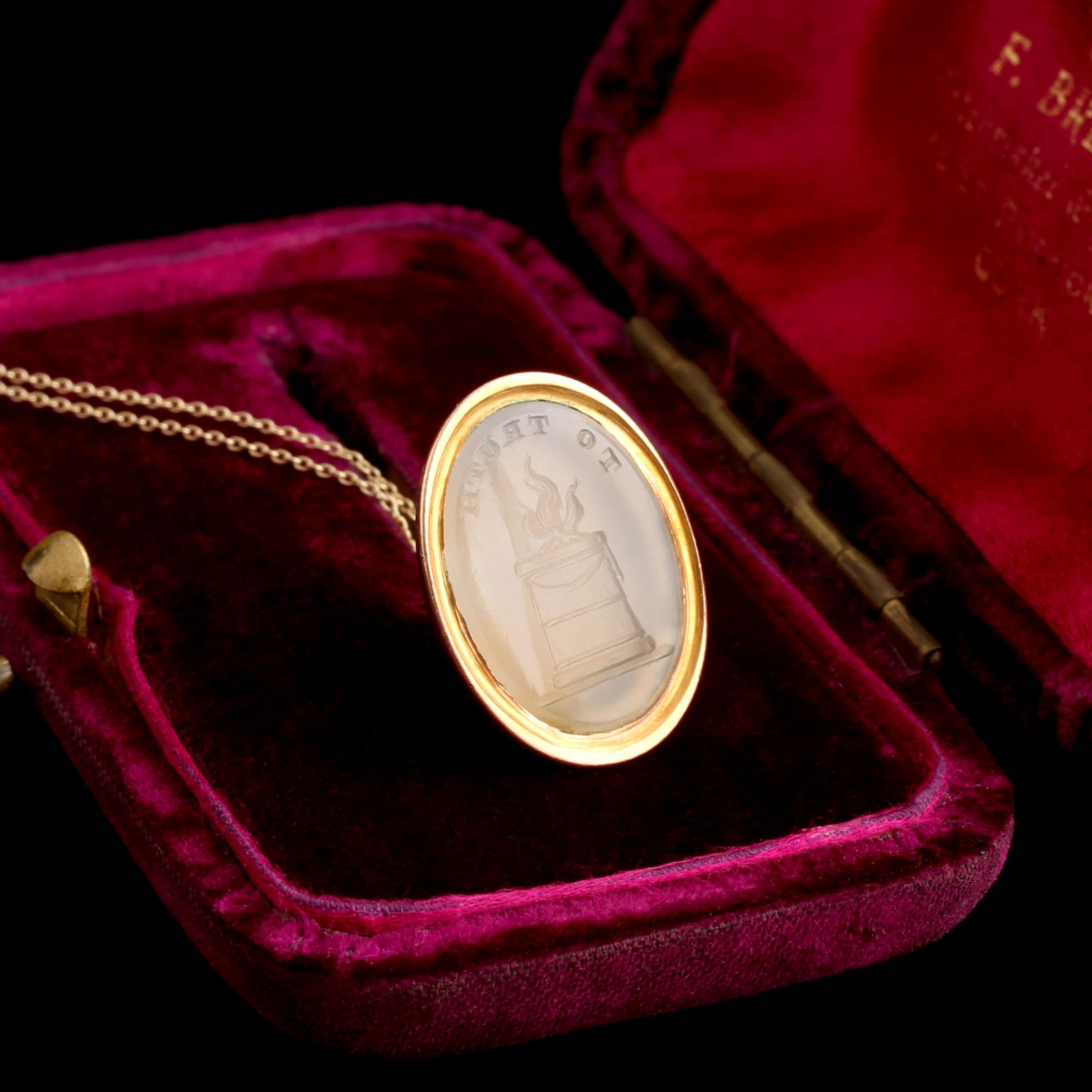 Georgian "To Truth" Wax Seal Necklace