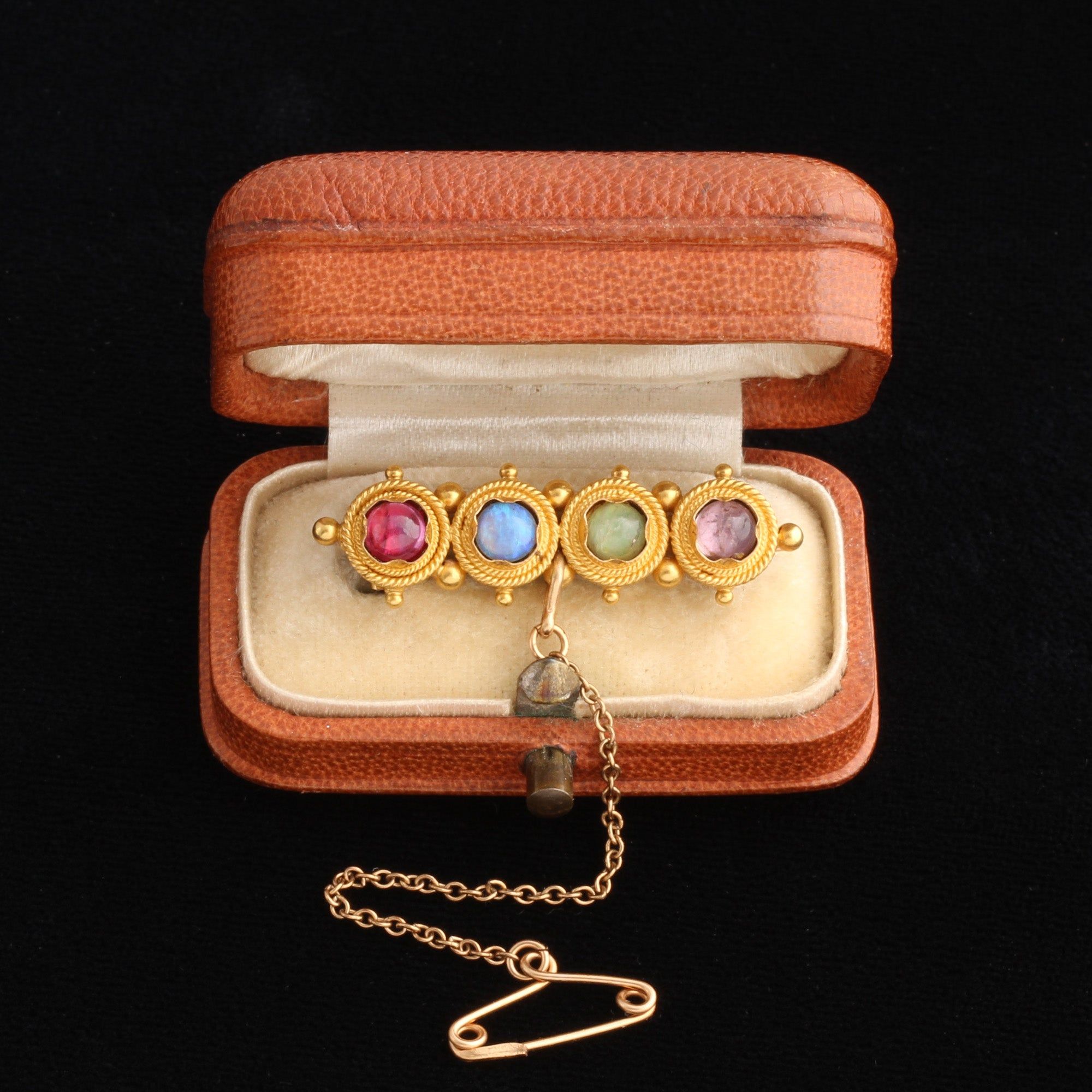 Grand Tour "AMOR/ROMA" Acrostic Brooch