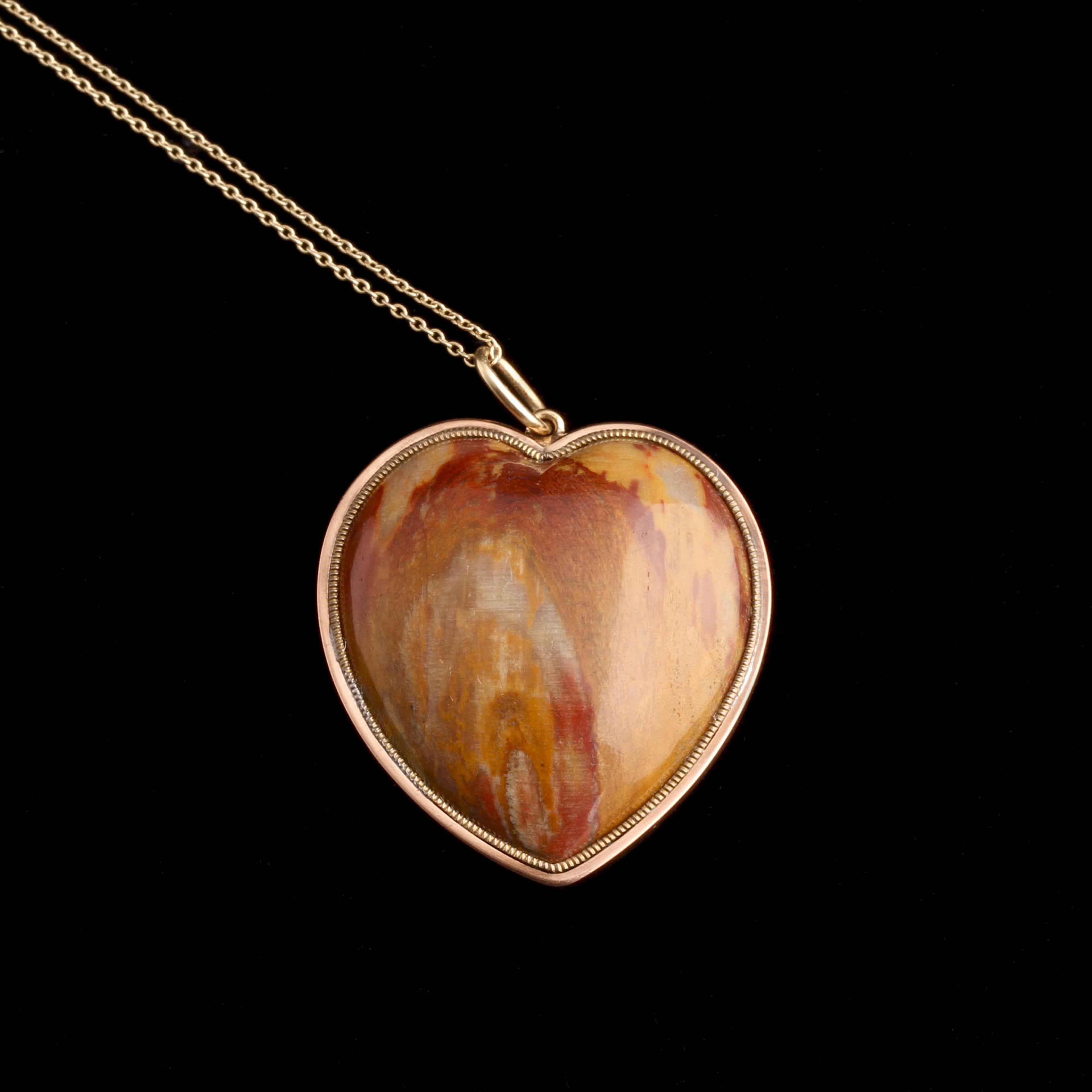 Victorian Jasper Heart Necklace