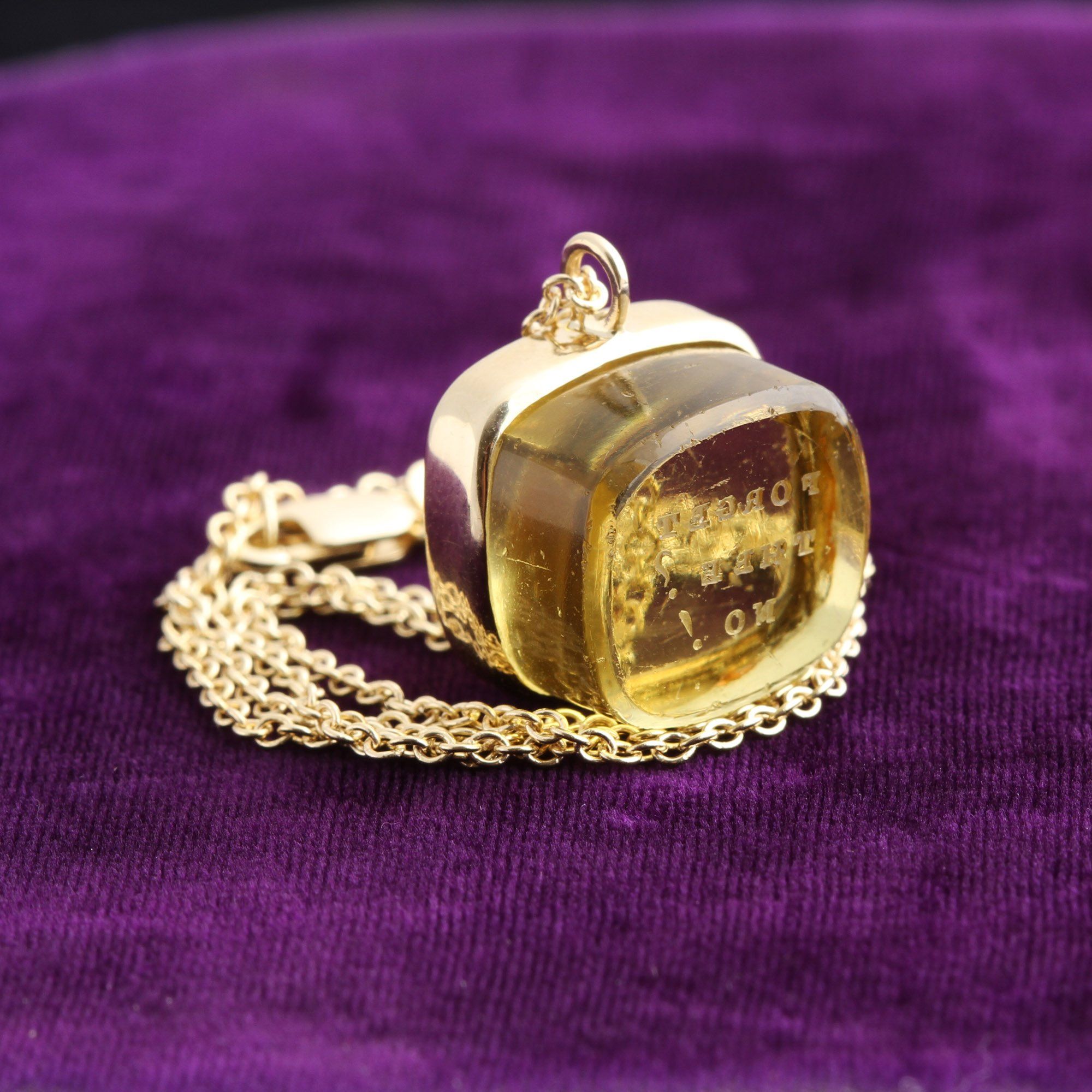 Georgian "Forget Thee? No!" Seal Necklace