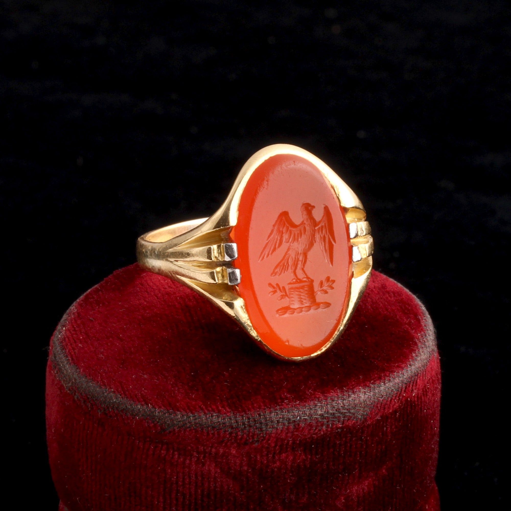 1930s Falcon Intaglio Ring