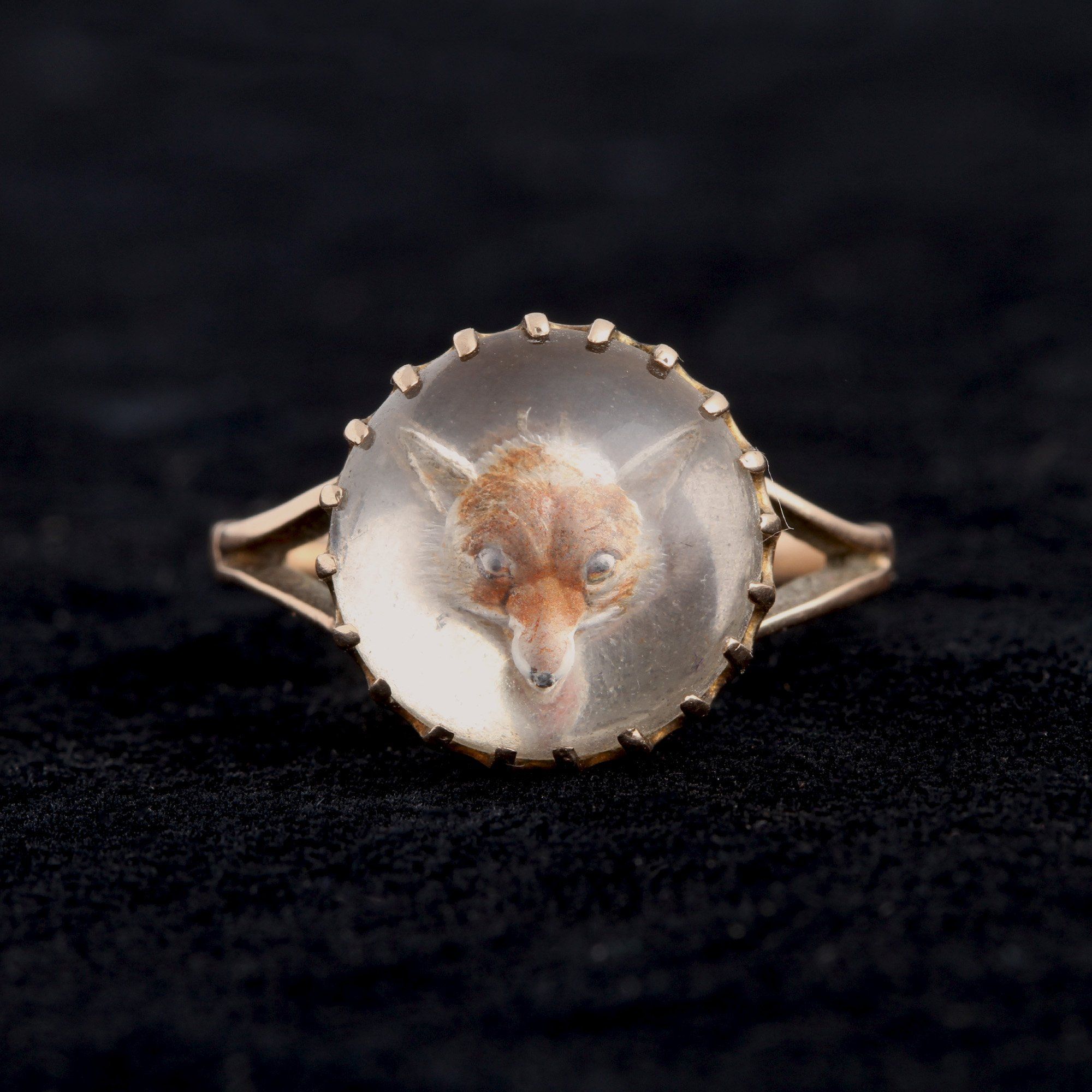 Victorian Essex Crystal Fox Ring