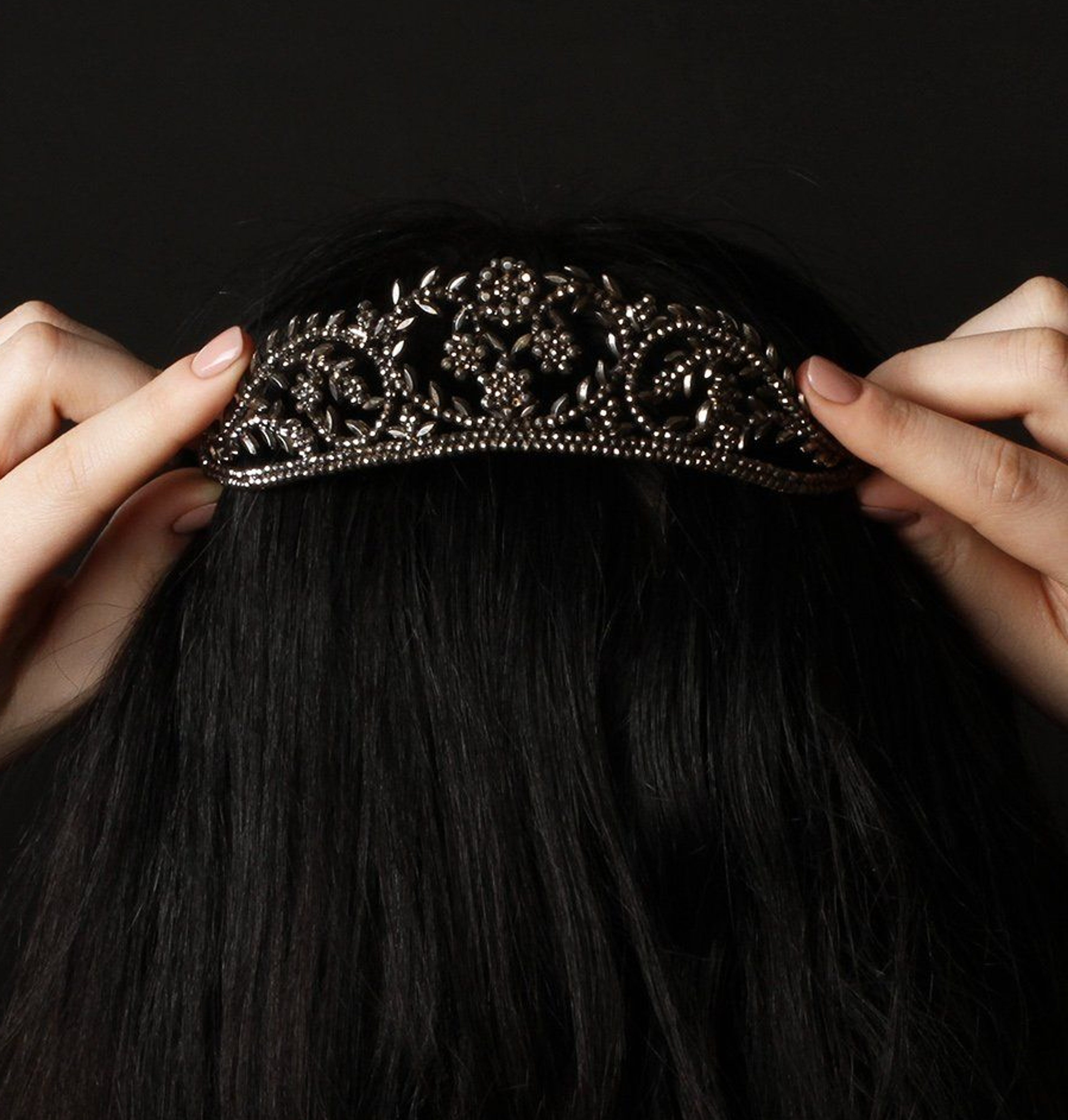 Georgian cut steel tiara, Erica Weiner Archives.