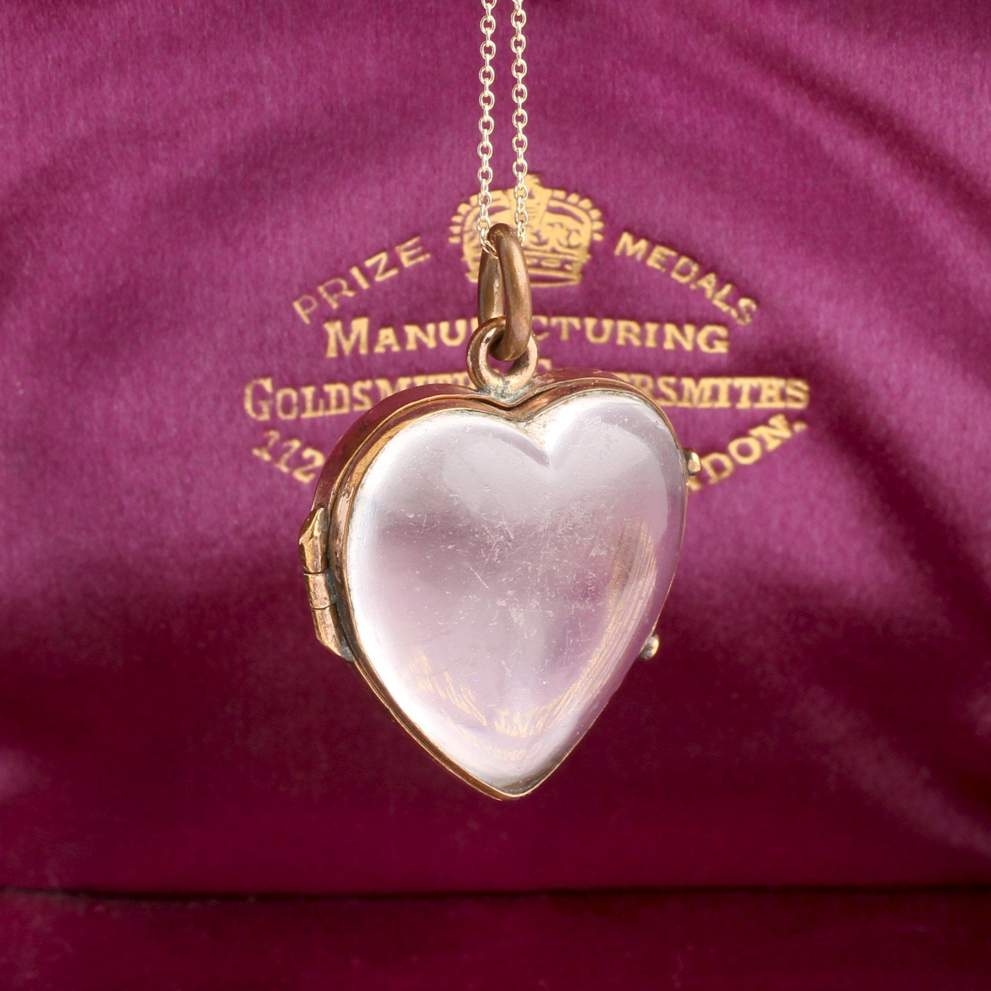 Victorian Glass Heart Locket