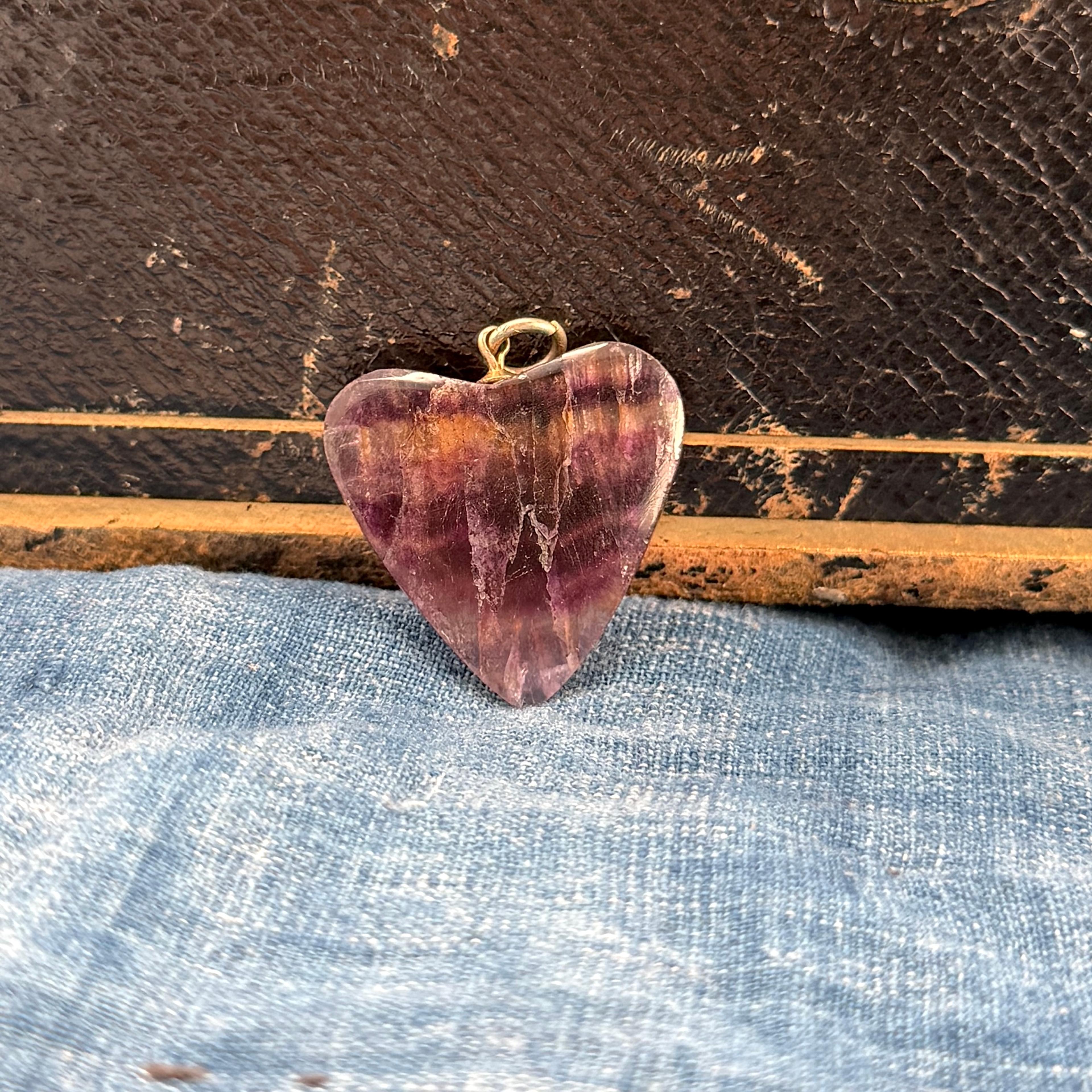Blue John Heart Pendant
