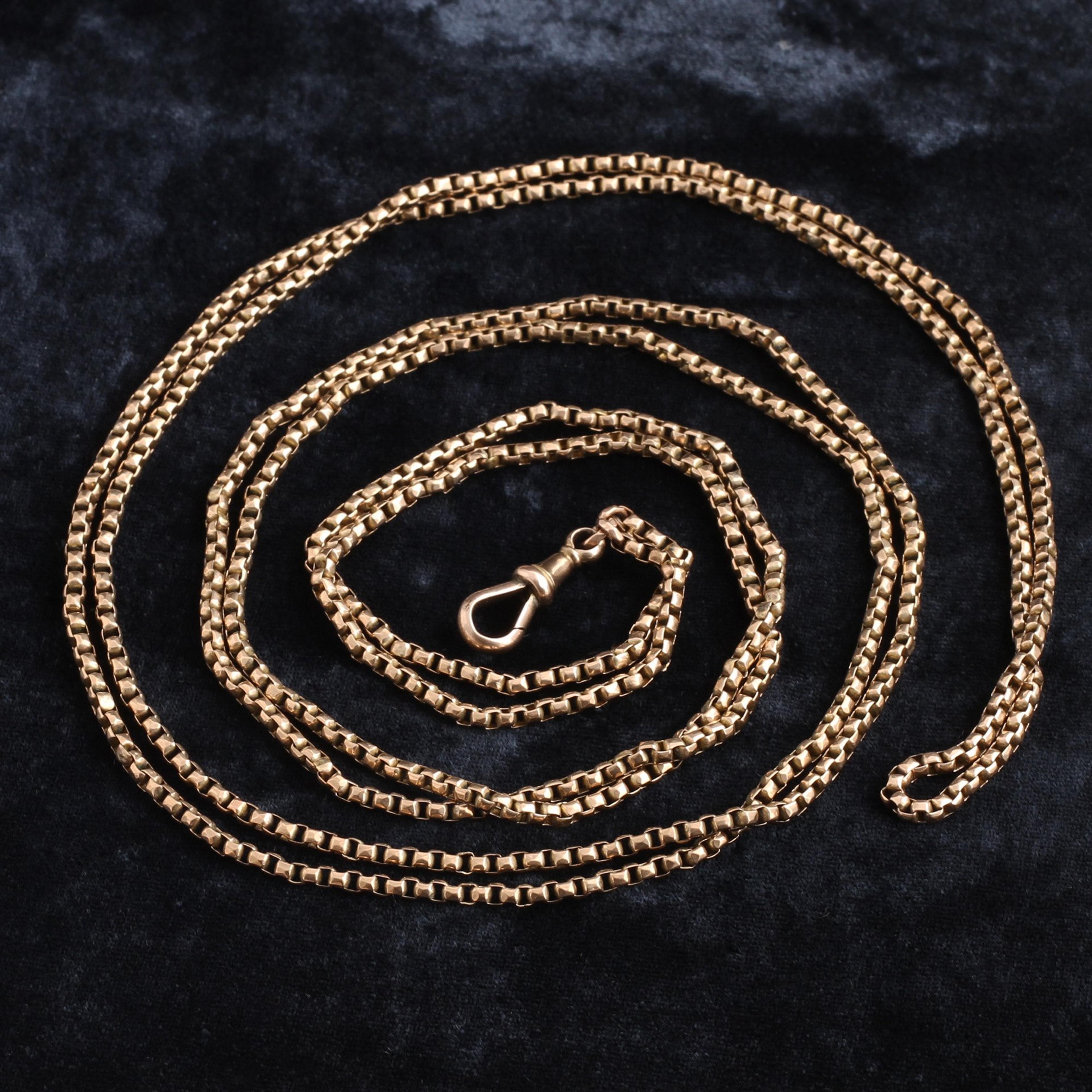 Detail of Victorian 9k Rose Gold Guard Chain