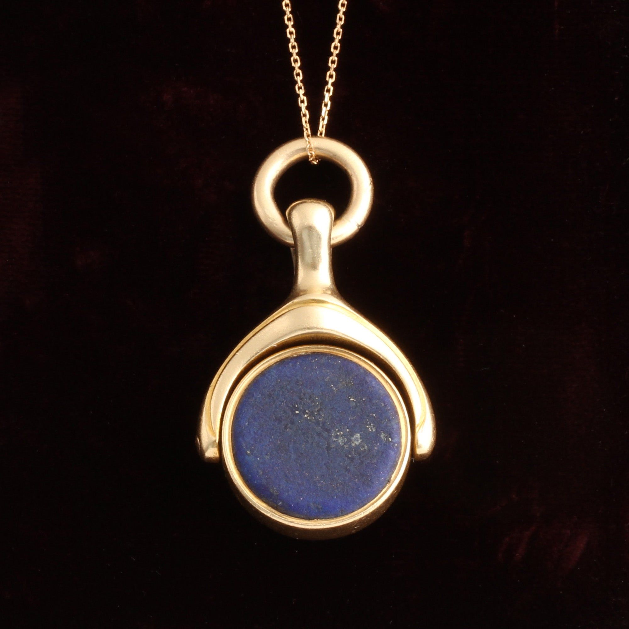 Victorian Lapis Lazuli Spinner Locket