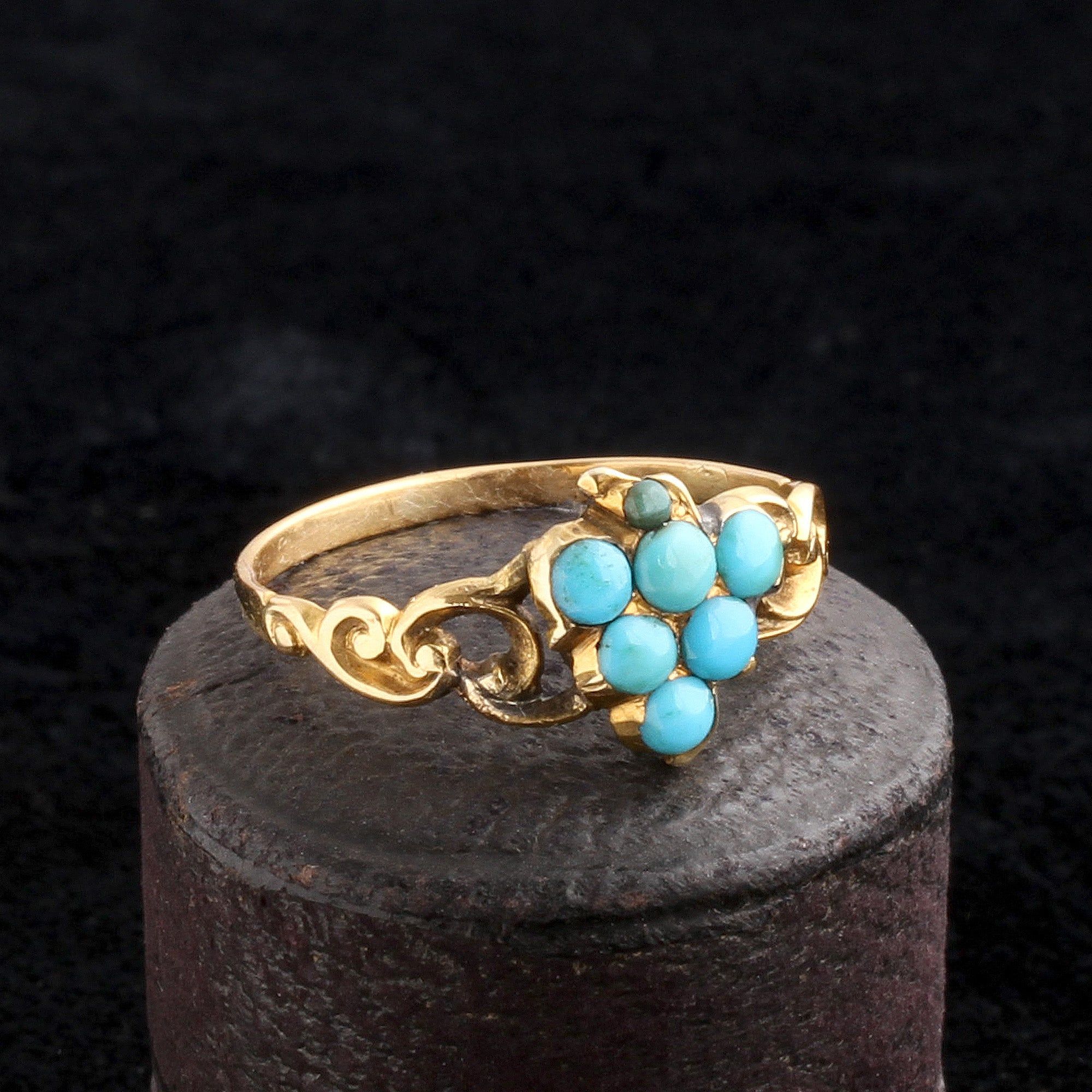 Victorian Turquoise Grapes Ring