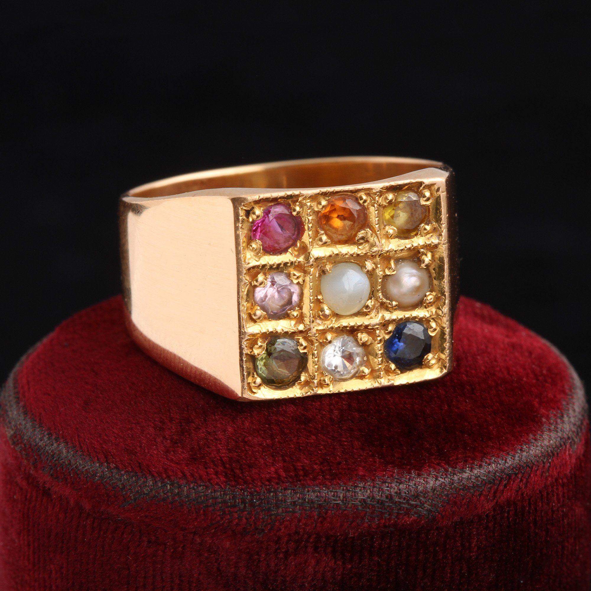Midcentury Planetary Signet Ring