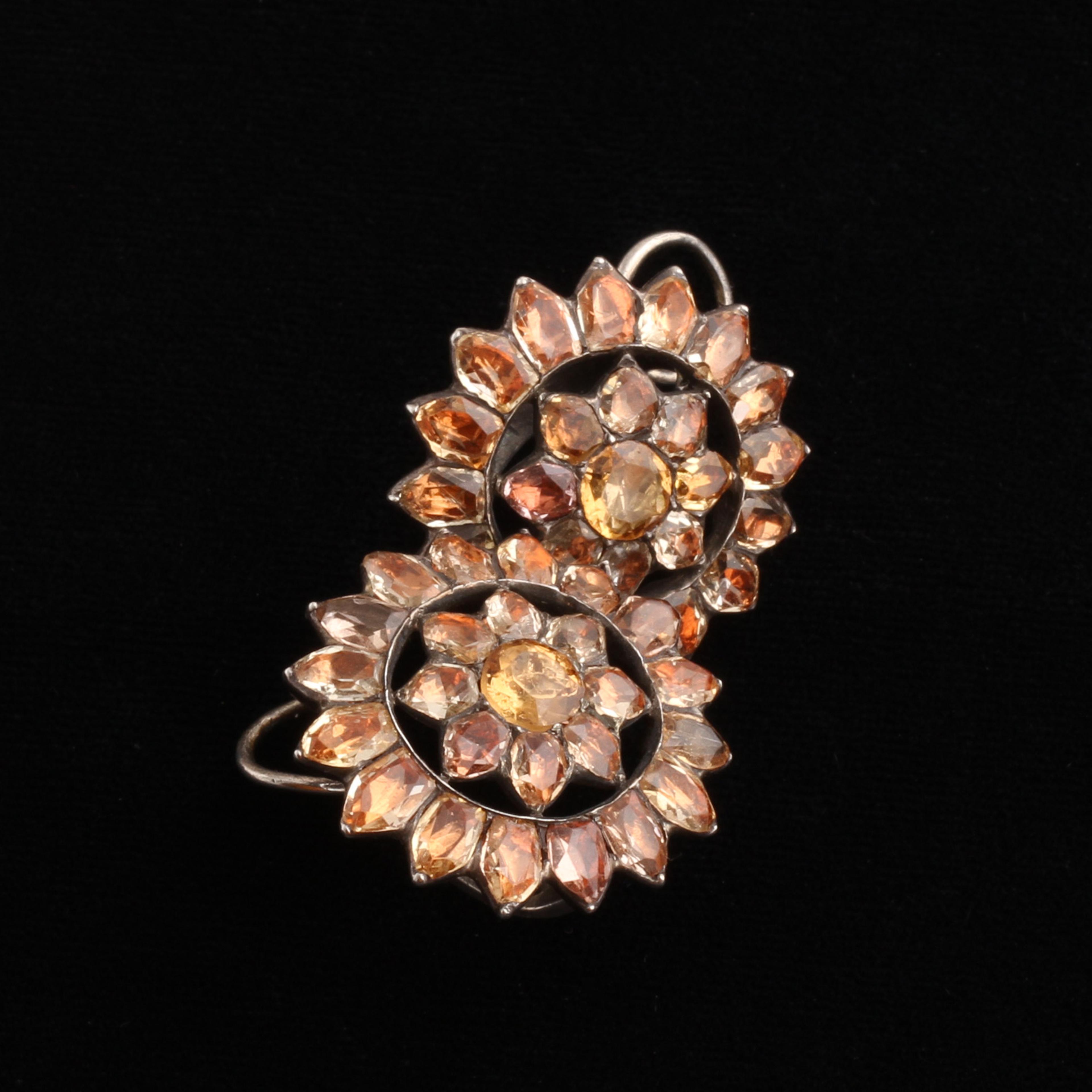 18th Century Portuguese Topaz Earrings