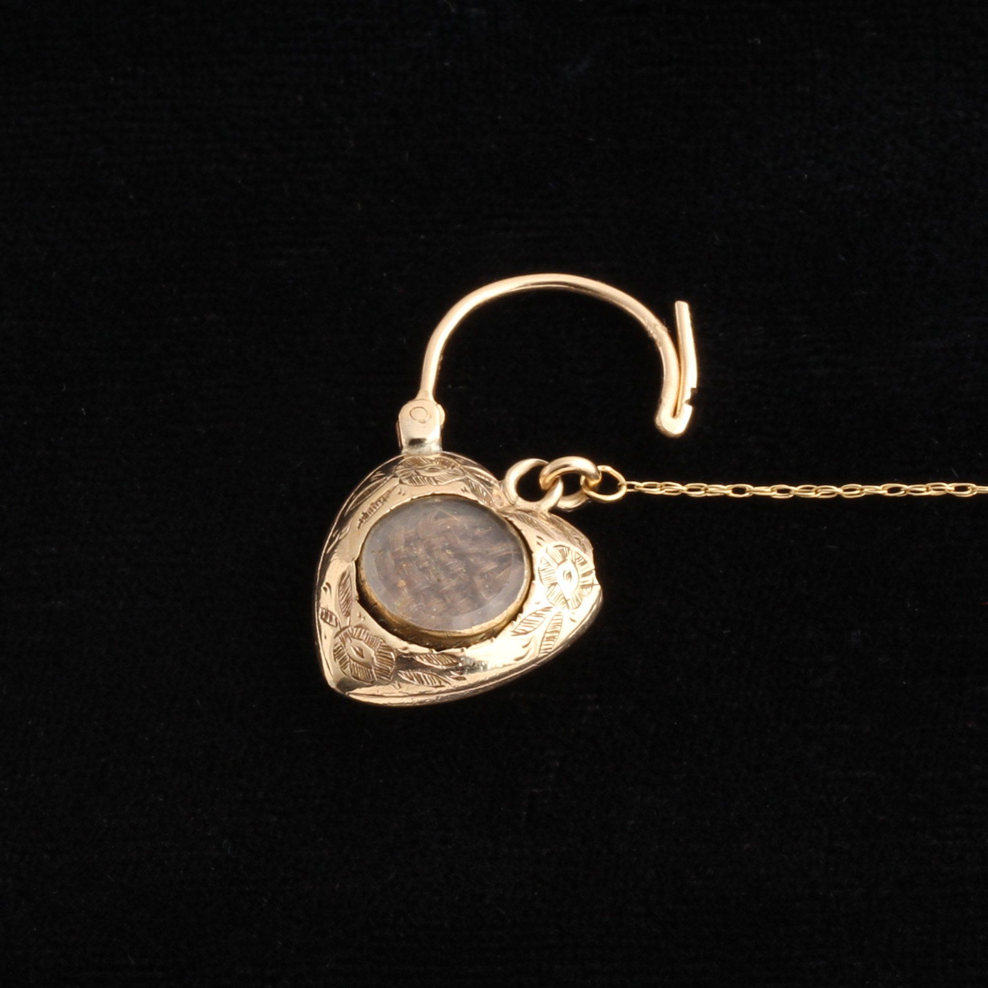 Victorian Heart Padlock Necklace