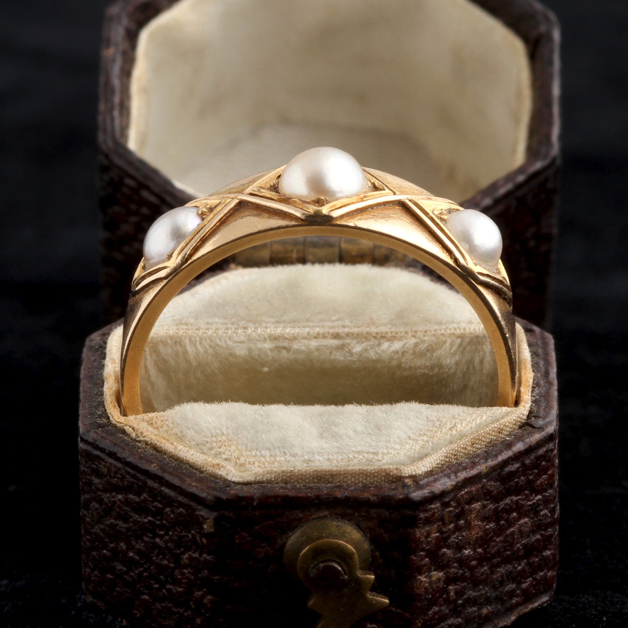 Victorian Pearl Trio Ring