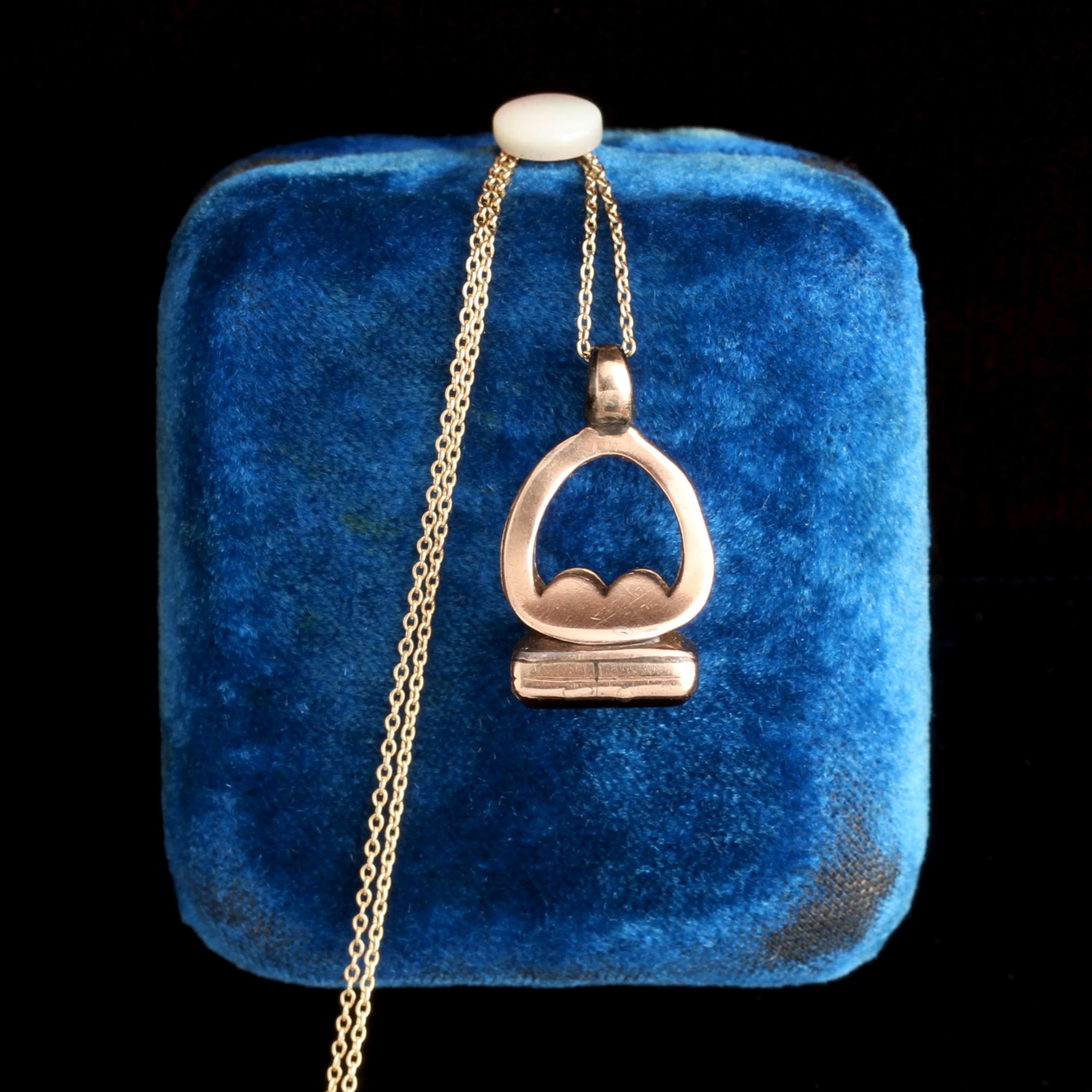 Victorian "M" Wax Seal Necklace
