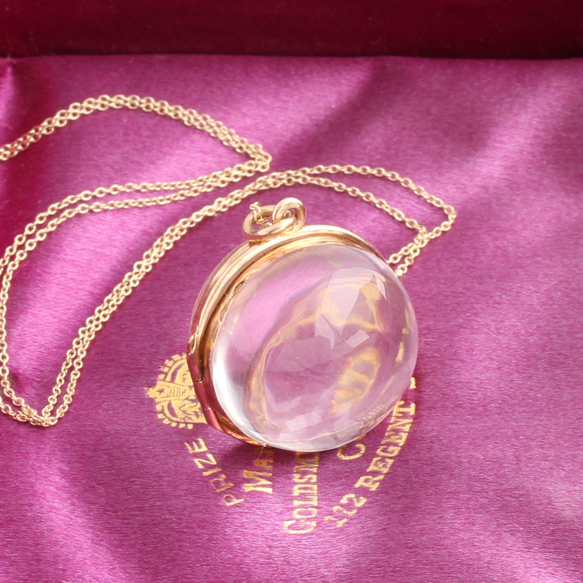 Victorian Rock Crystal Ball Locket