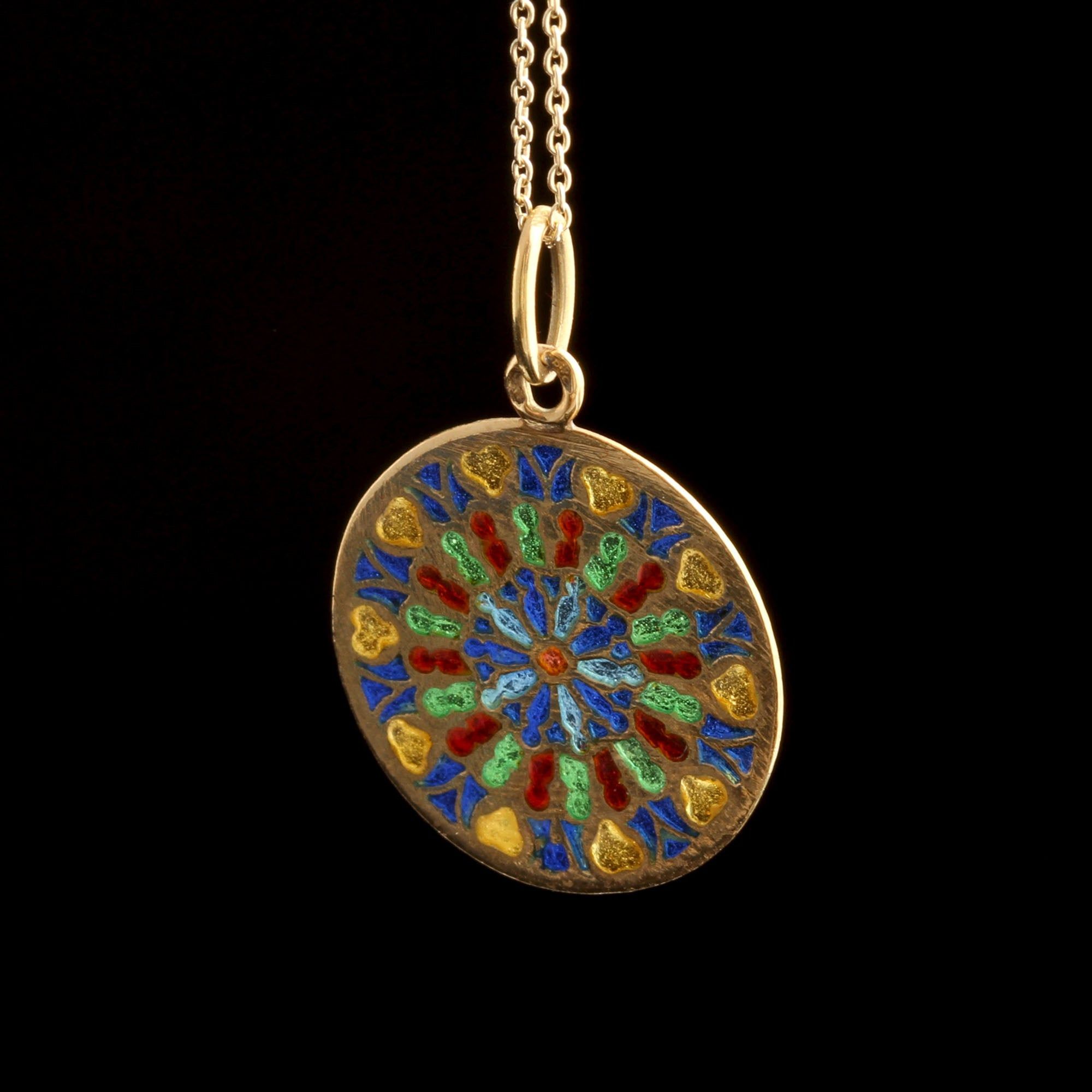 Vintage Plique a Jour Rose Window Pendant — Erica Weiner