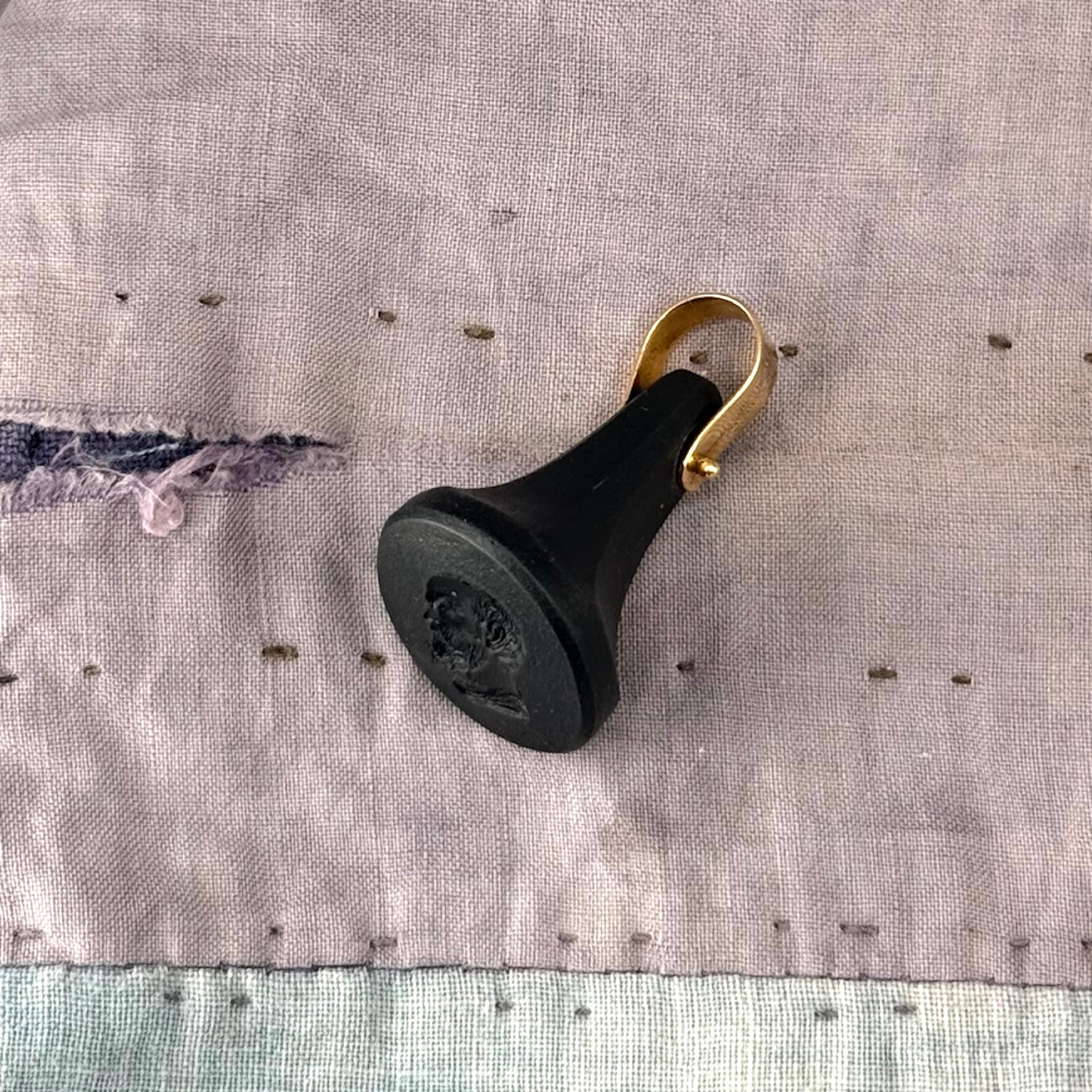 Black Basalt Wedgwood Wax Seal Fob