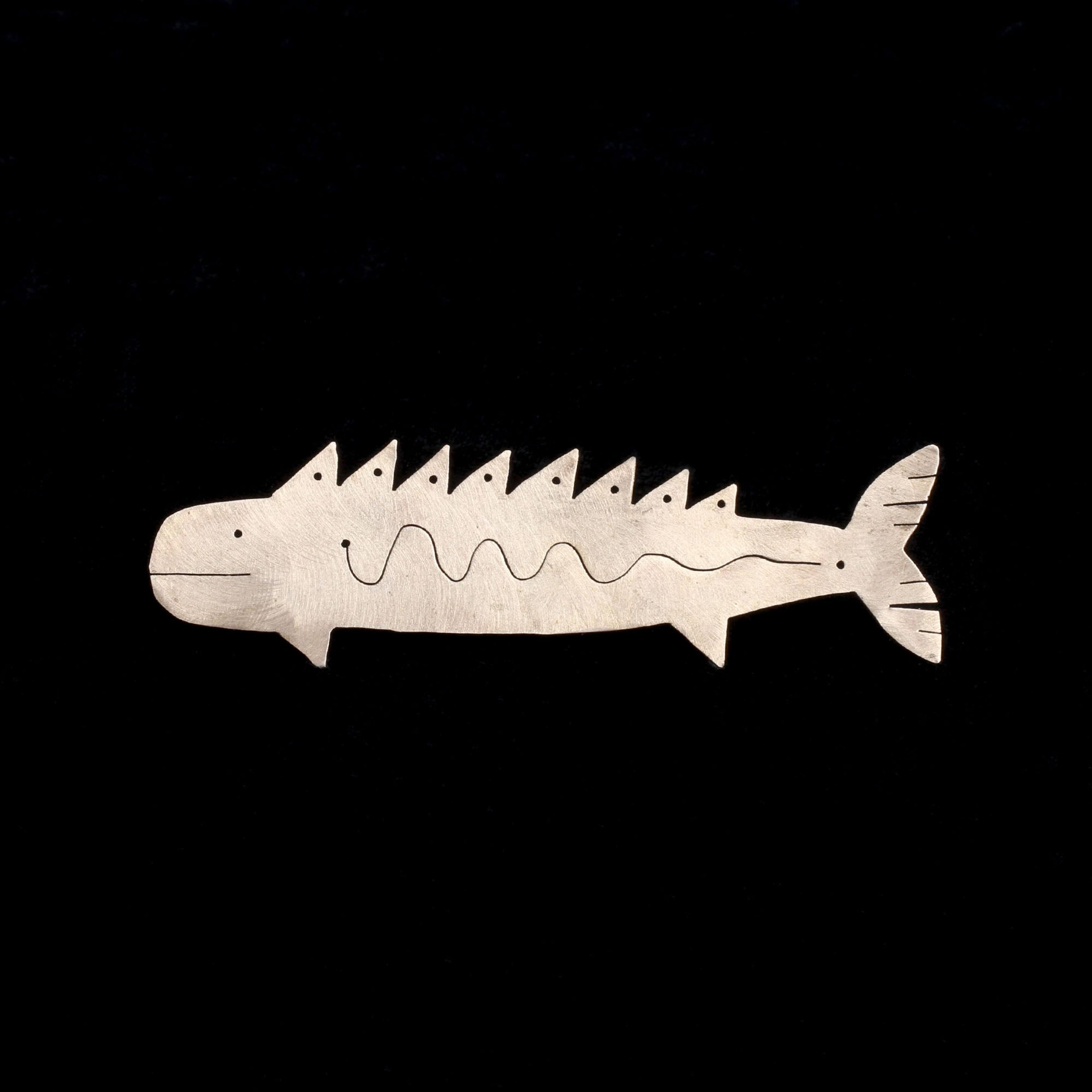 Auntwave Brushed Fish Pin